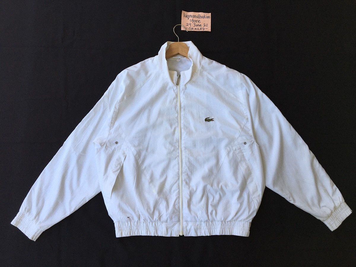 Lacoste Vintage Lacoste Big Logo White Windbreaker/ Jacket Size US M / EU 48-50 / 2 - 6 Thumbnail