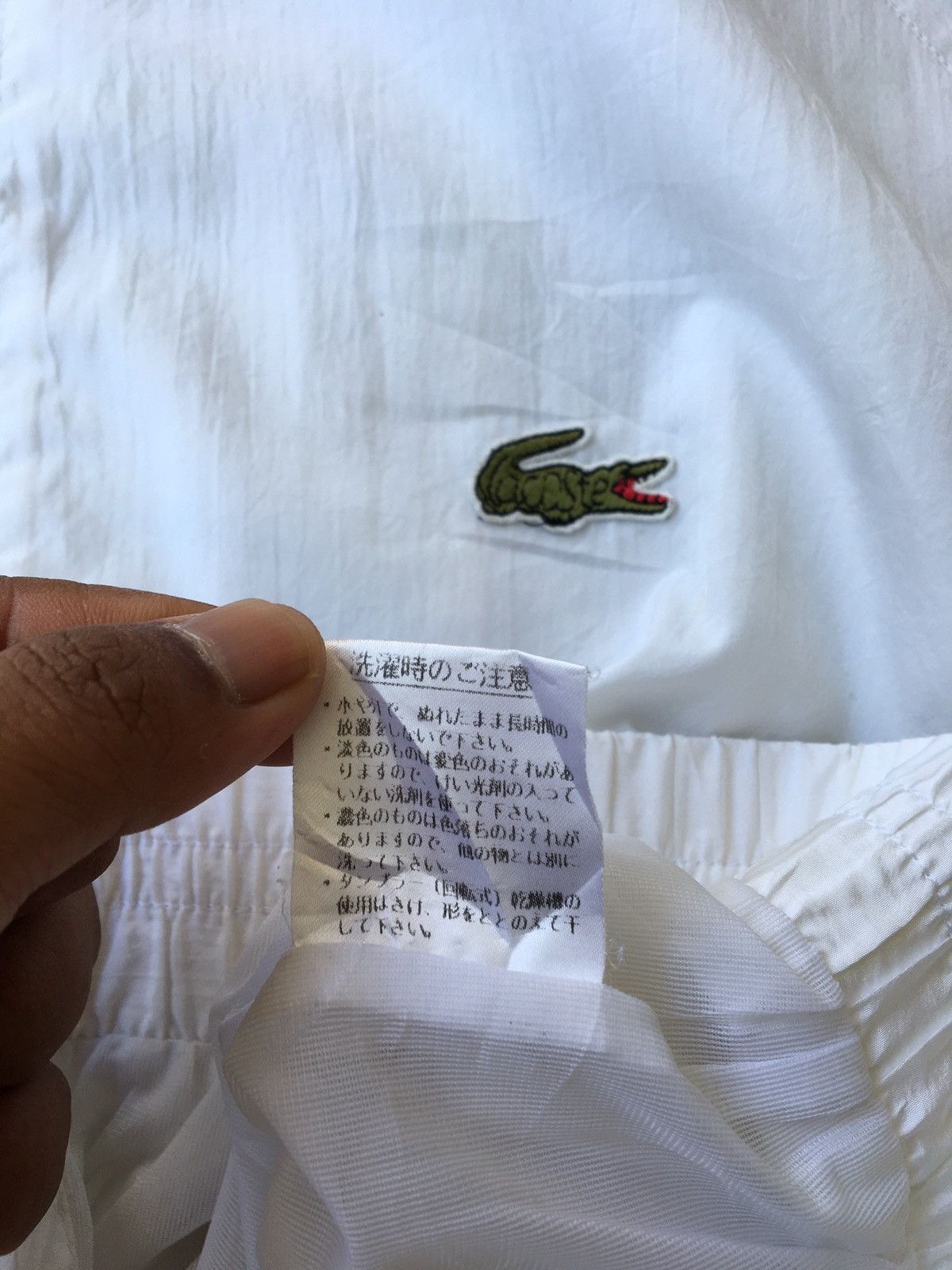 Lacoste Vintage Lacoste Big Logo White Windbreaker/ Jacket Size US M / EU 48-50 / 2 - 13 Thumbnail