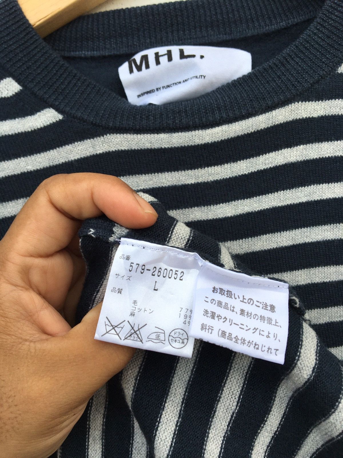 Margaret Howell Vintage MHL Margaret Howell Stripes Longsleeve Sweater Size US M / EU 48-50 / 2 - 9 Thumbnail