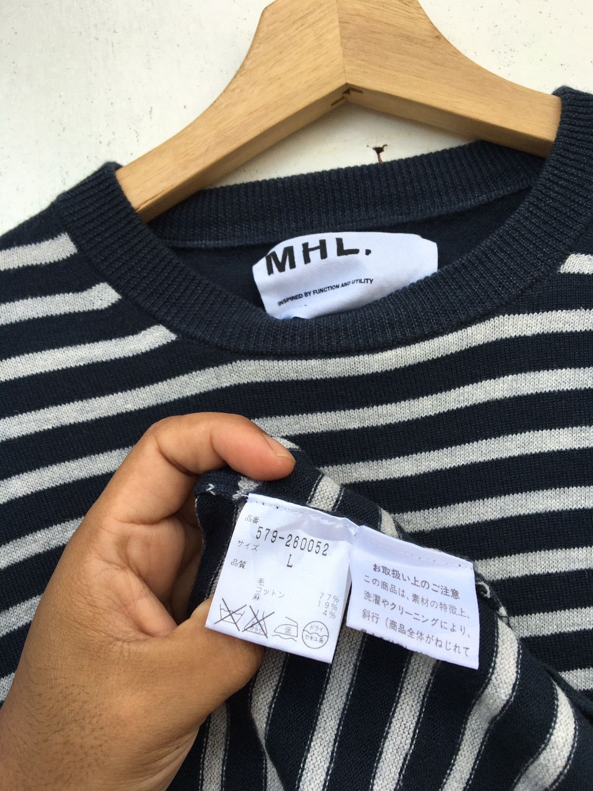 Margaret Howell Vintage MHL Margaret Howell Stripes Longsleeve Sweater Size US M / EU 48-50 / 2 - 8 Thumbnail