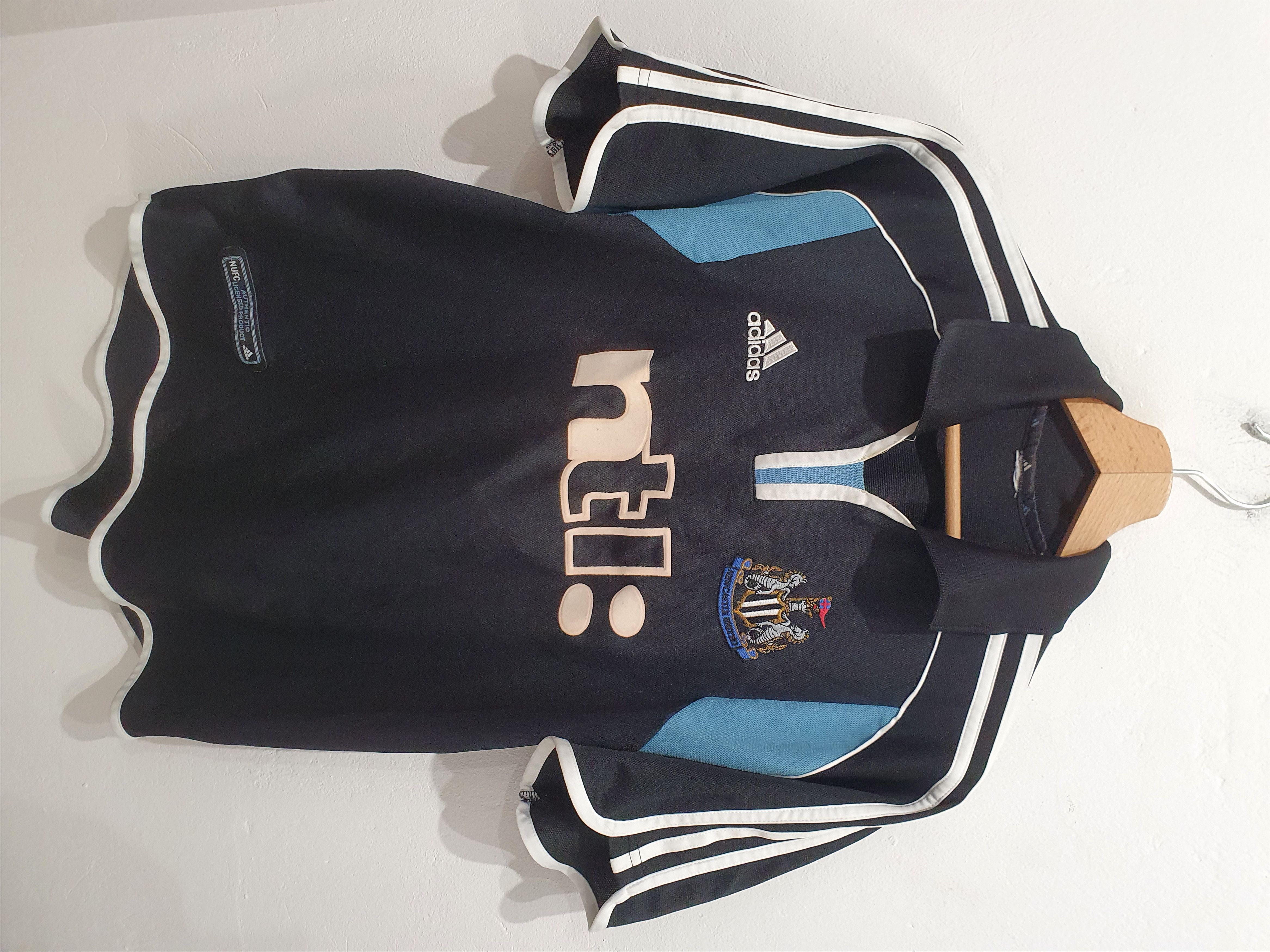 Image of Adidas Newcastle United 2000 2001 Size S Jersey Soccer Shirt in Black, Men's