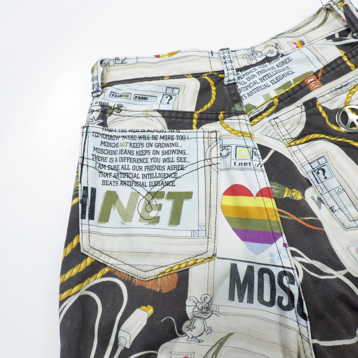 Moschino MOSCHINO JEANS POP ART ALL OVERPRINT DENIM PANTS Size 26" / US 2 / IT 38 - 16 Thumbnail