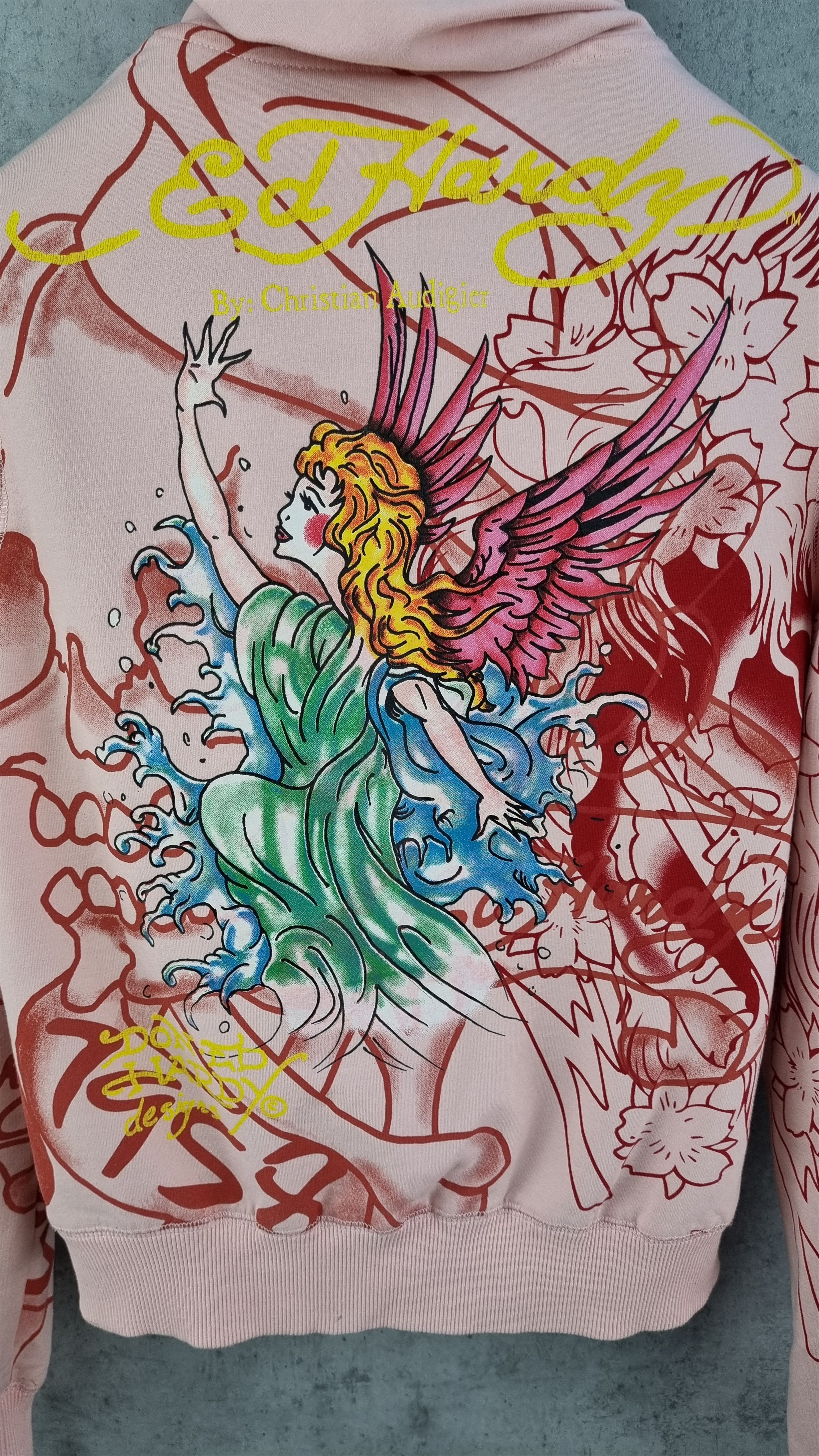 Christian Audigier × Ed Hardy Rare Skull Theme ED HARDY Hooded Track top Light Jacket Size S / US 4 / IT 40 - 13 Thumbnail
