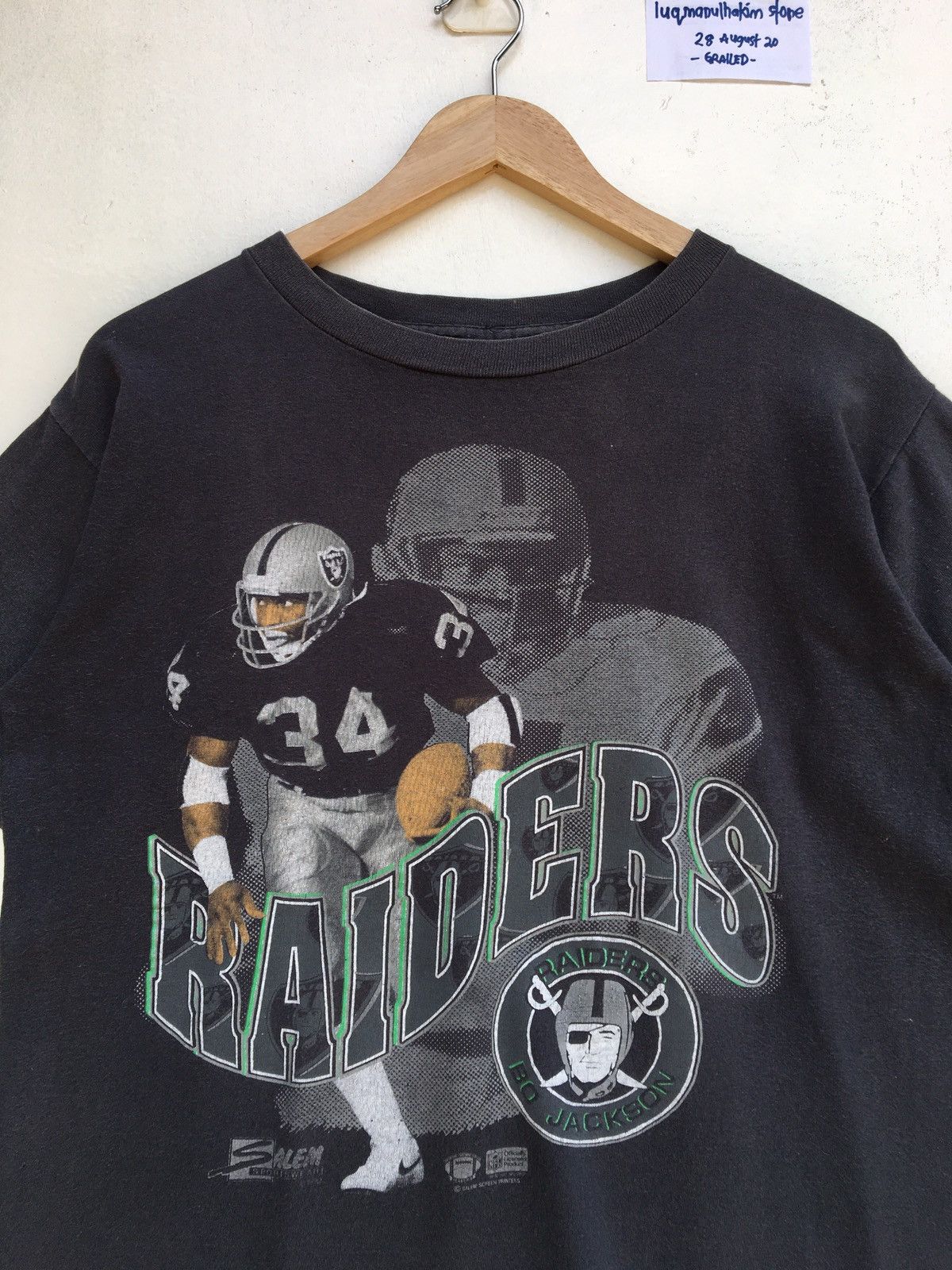 NFL Vintage Bo Jackson Oakland Raiders Tee Size US M / EU 48-50 / 2 - 1 Thumbnail