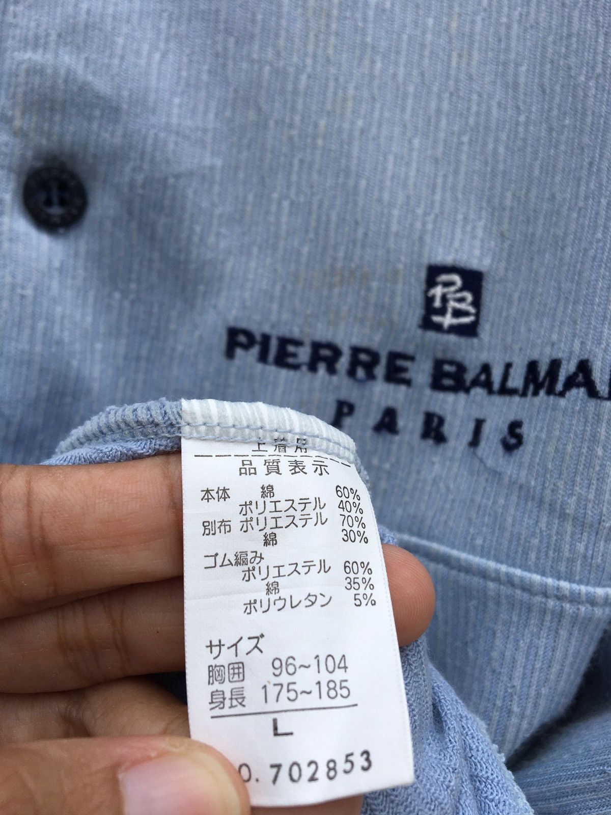 Pierre Balmain Pierre Balmain T Shirt Half Button Up Embroidery Logo Size US L / EU 52-54 / 3 - 11 Thumbnail
