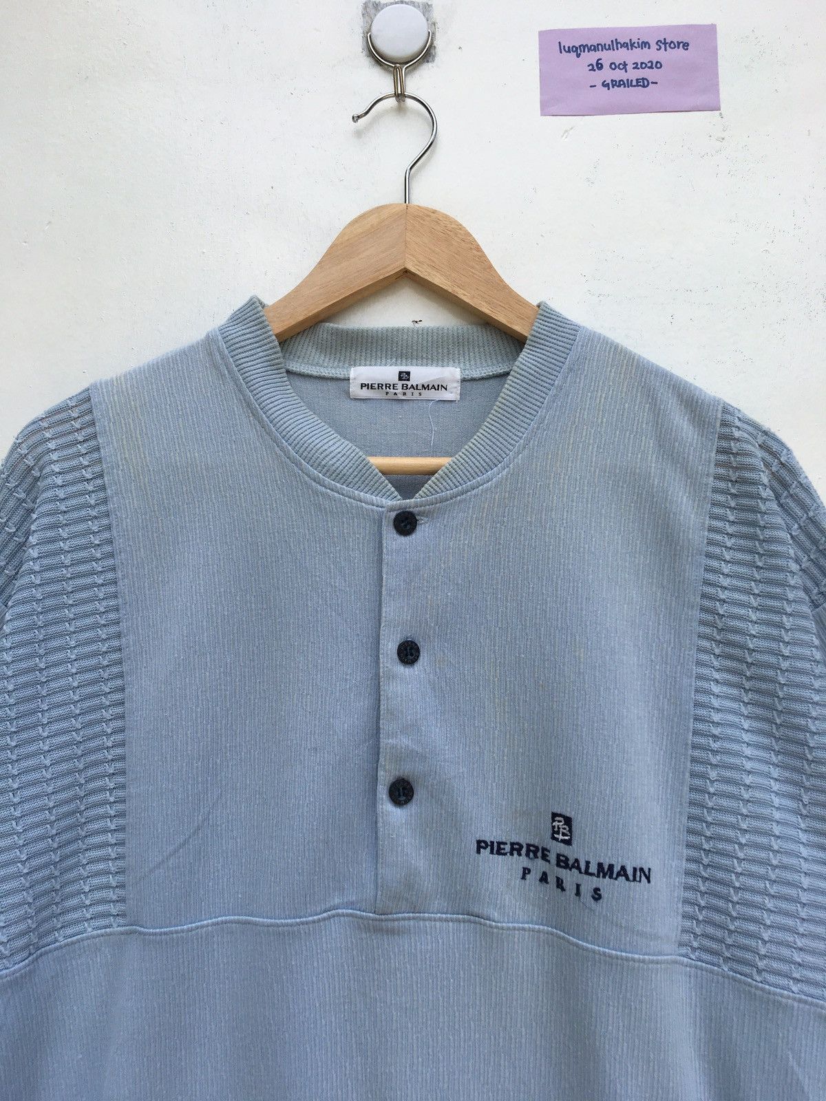 Pierre Balmain Pierre Balmain T Shirt Half Button Up Embroidery Logo Size US L / EU 52-54 / 3 - 1 Thumbnail