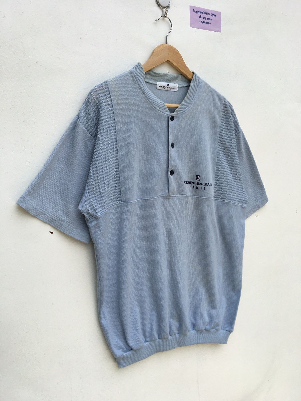 Pierre Balmain Pierre Balmain T Shirt Half Button Up Embroidery Logo Size US L / EU 52-54 / 3 - 3 Thumbnail