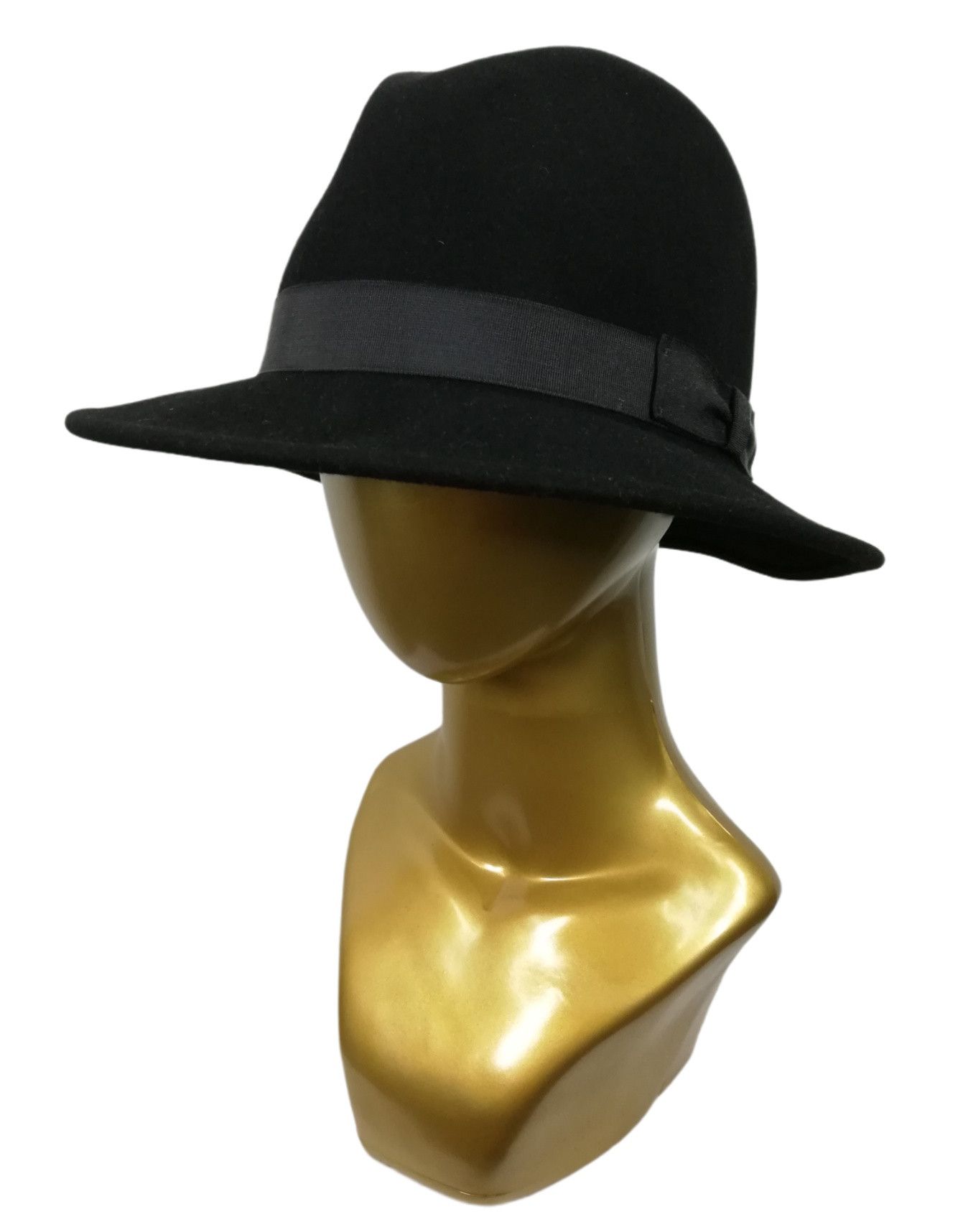 Vintage 🔥DOPE RARE!!!! Vintage New York Black Wool Felt Fedora Hat Size ONE SIZE - 2 Thumbnail