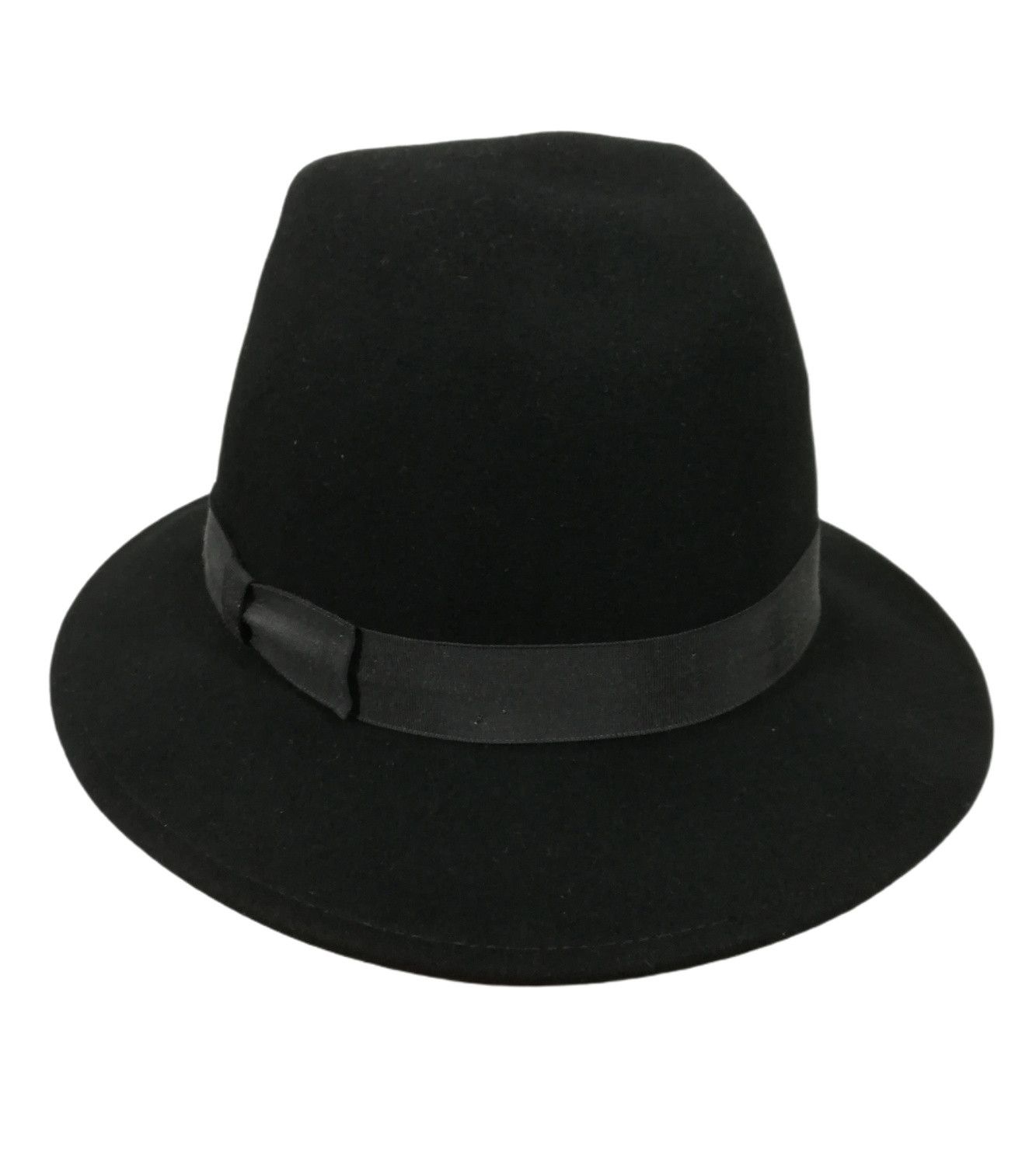 Vintage 🔥DOPE RARE!!!! Vintage New York Black Wool Felt Fedora Hat Size ONE SIZE - 12 Thumbnail