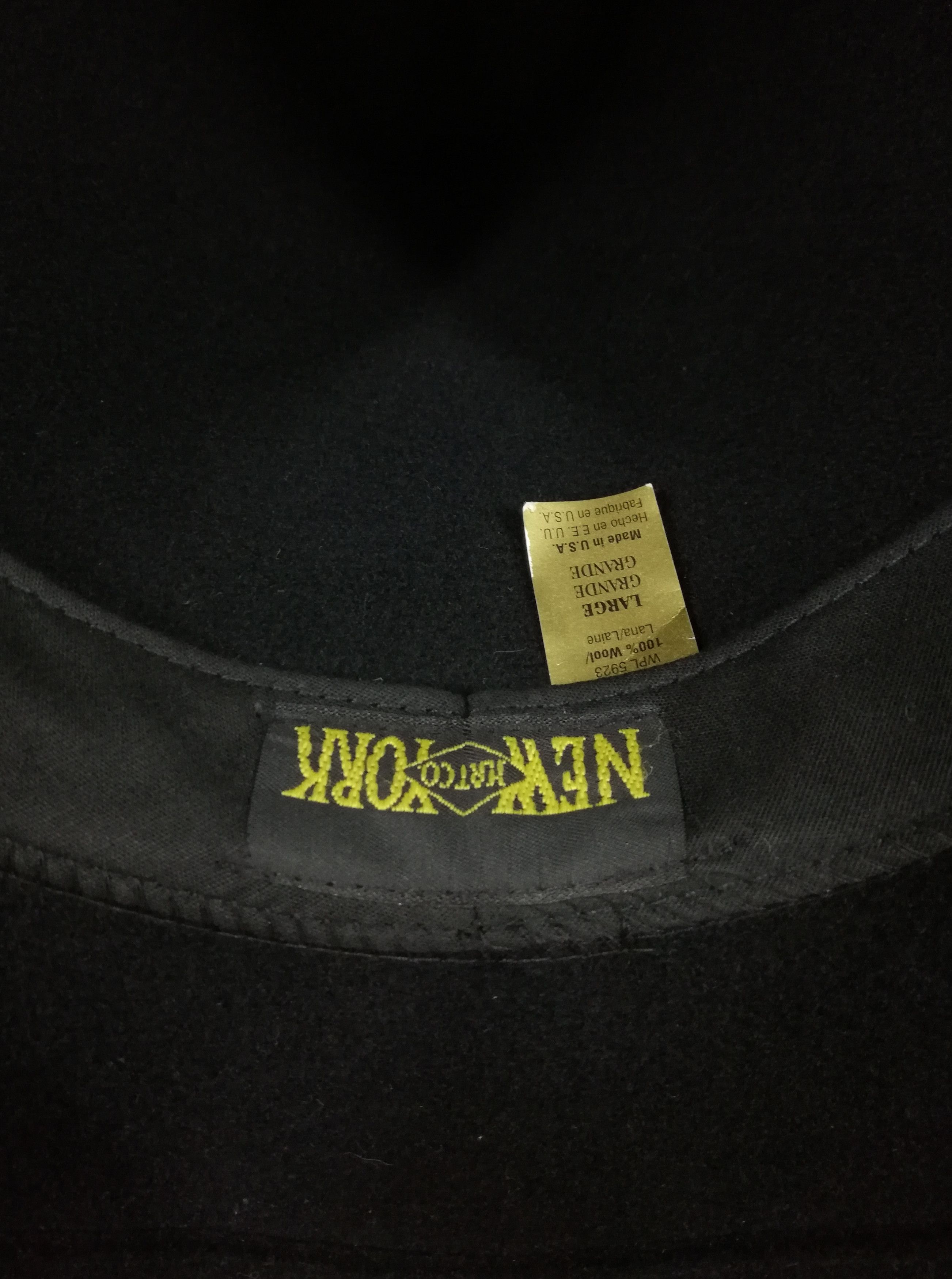 Vintage 🔥DOPE RARE!!!! Vintage New York Black Wool Felt Fedora Hat Size ONE SIZE - 15 Thumbnail