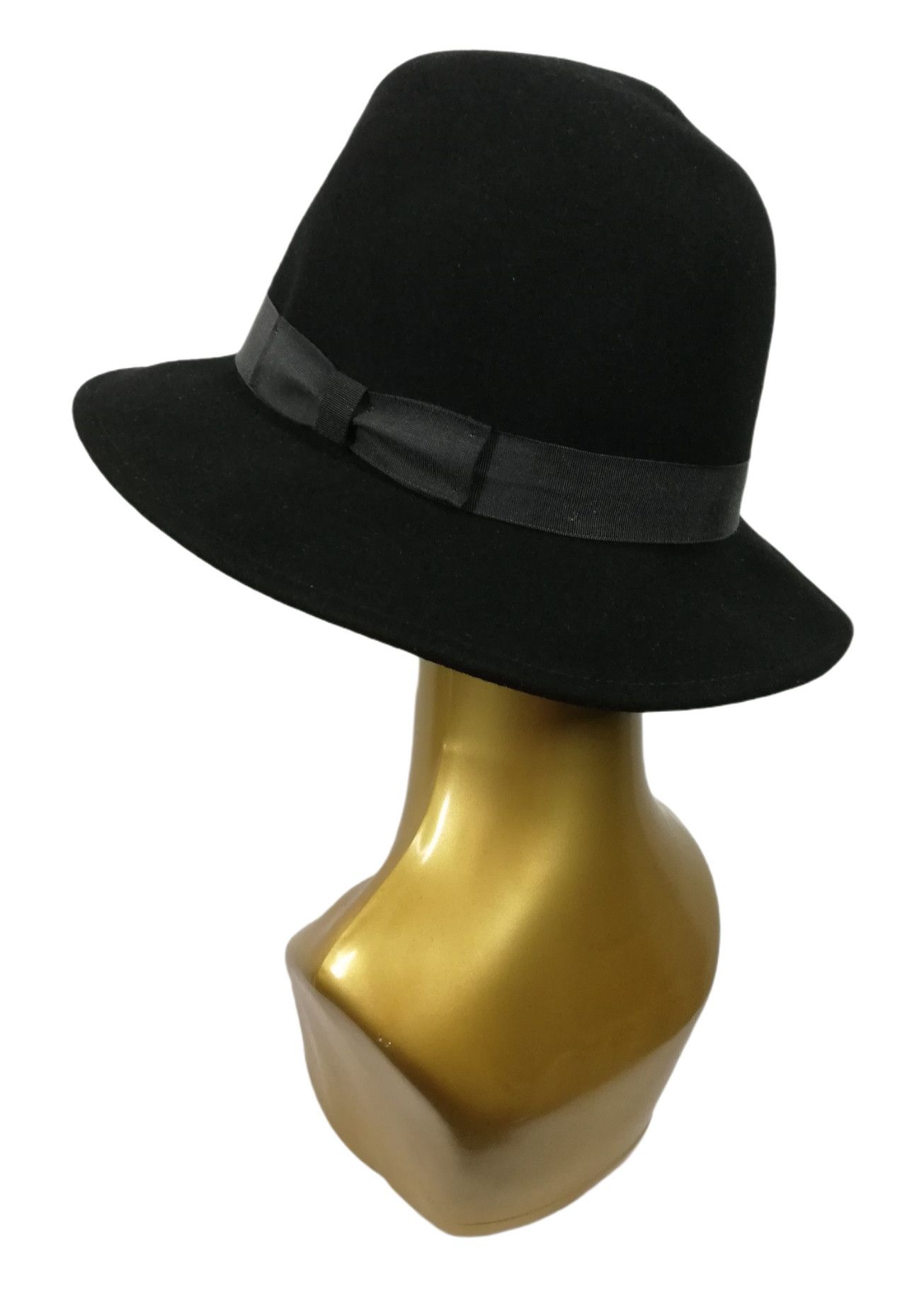 Vintage 🔥DOPE RARE!!!! Vintage New York Black Wool Felt Fedora Hat Size ONE SIZE - 4 Thumbnail