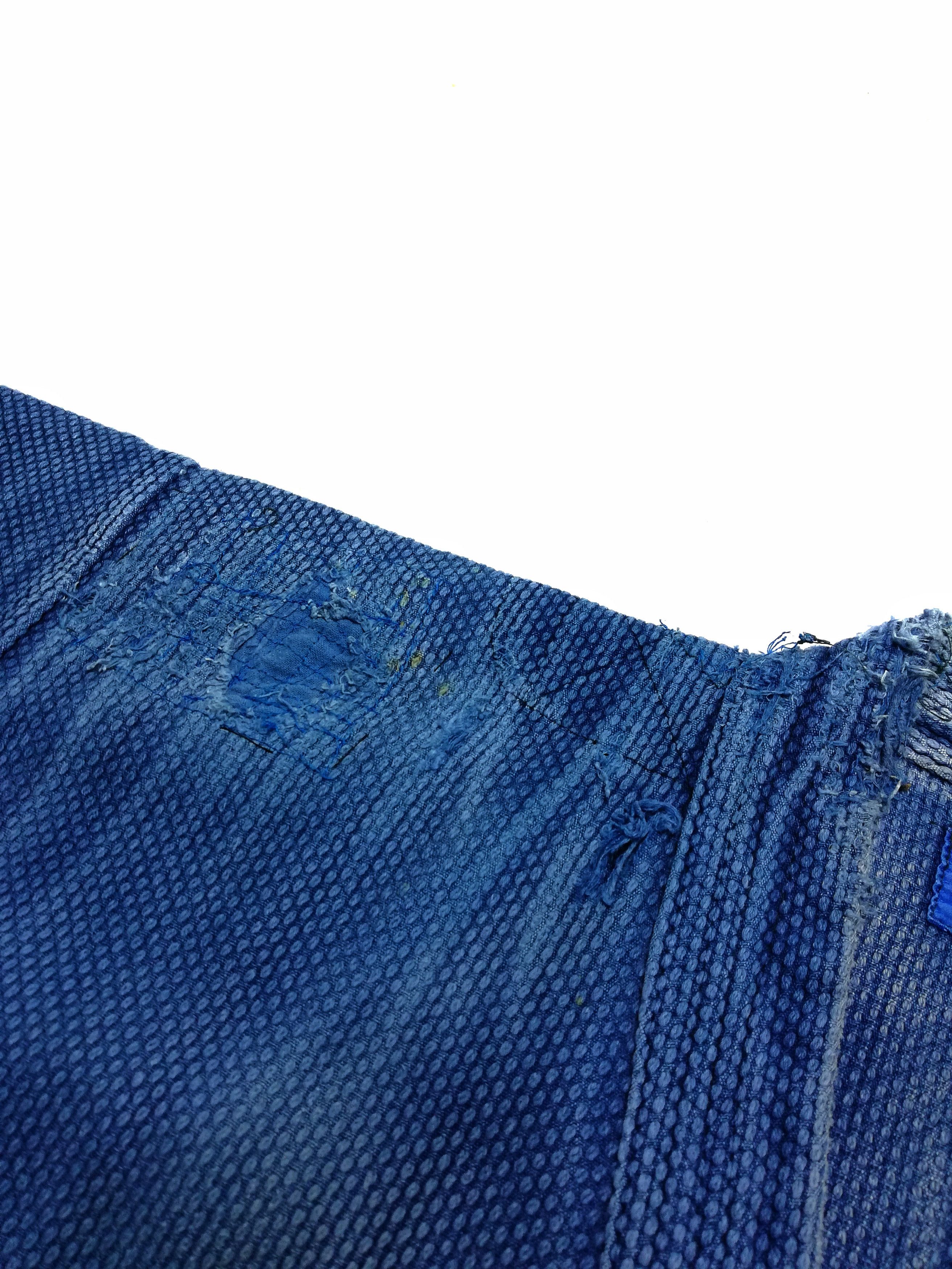 Indigo × Japanese Brand 🔥Sanjuro Kimono Indigo Dyed Woven Japan Traditional Wear🔥 Size US M / EU 48-50 / 2 - 8 Thumbnail