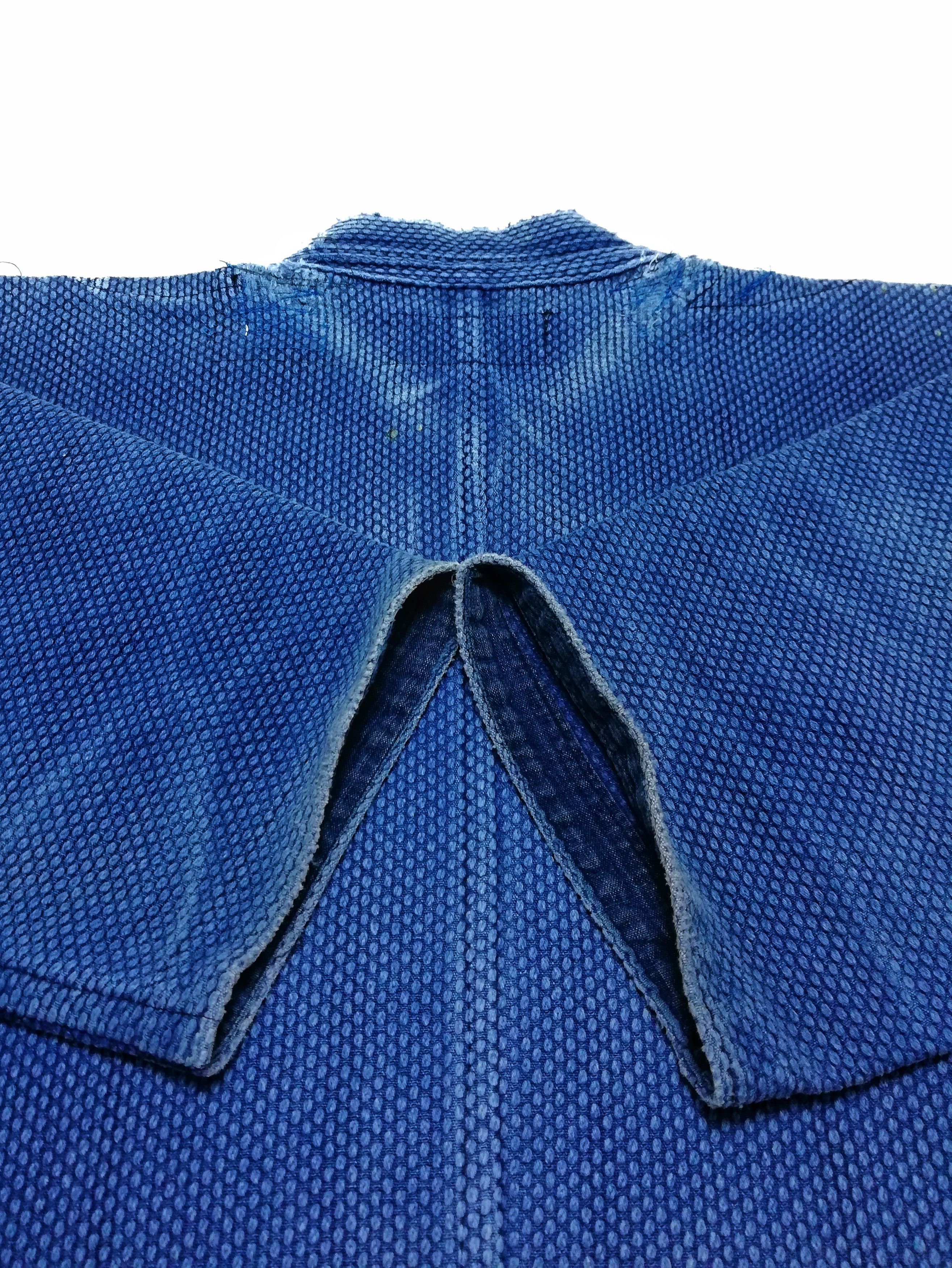 Indigo × Japanese Brand 🔥Sanjuro Kimono Indigo Dyed Woven Japan Traditional Wear🔥 Size US M / EU 48-50 / 2 - 15 Thumbnail