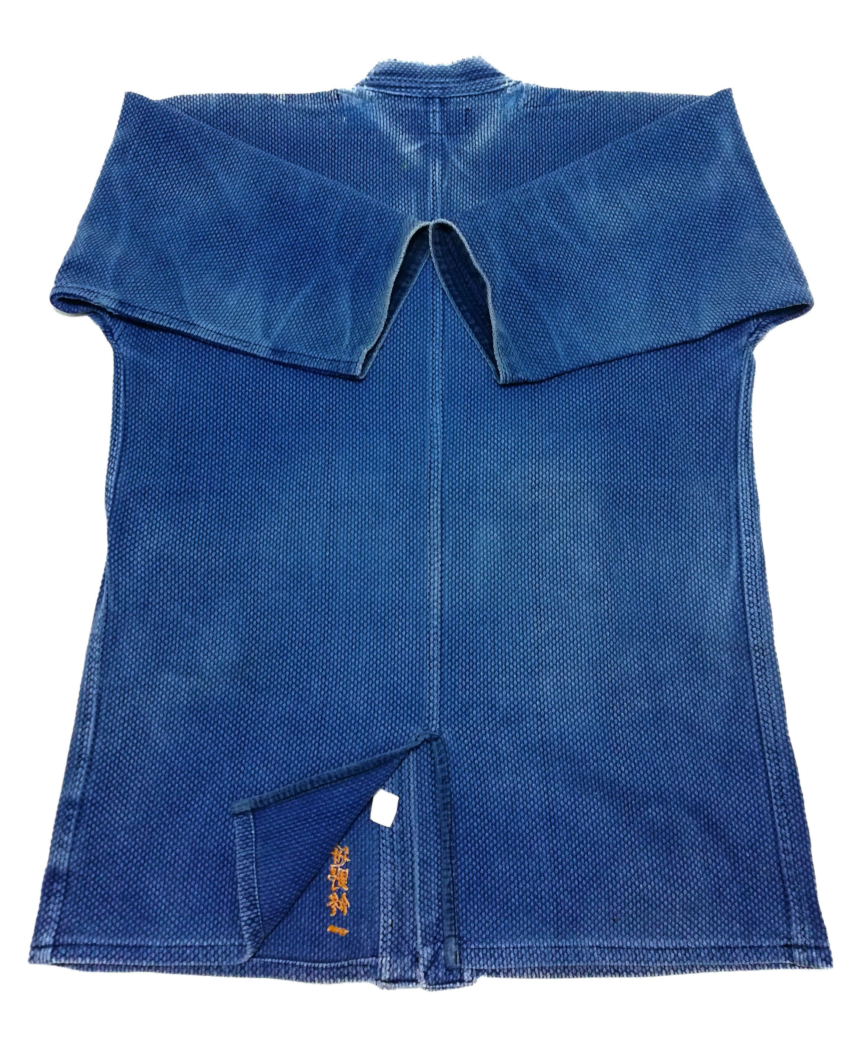 Indigo × Japanese Brand 🔥Sanjuro Kimono Indigo Dyed Woven Japan Traditional Wear🔥 Size US M / EU 48-50 / 2 - 14 Thumbnail