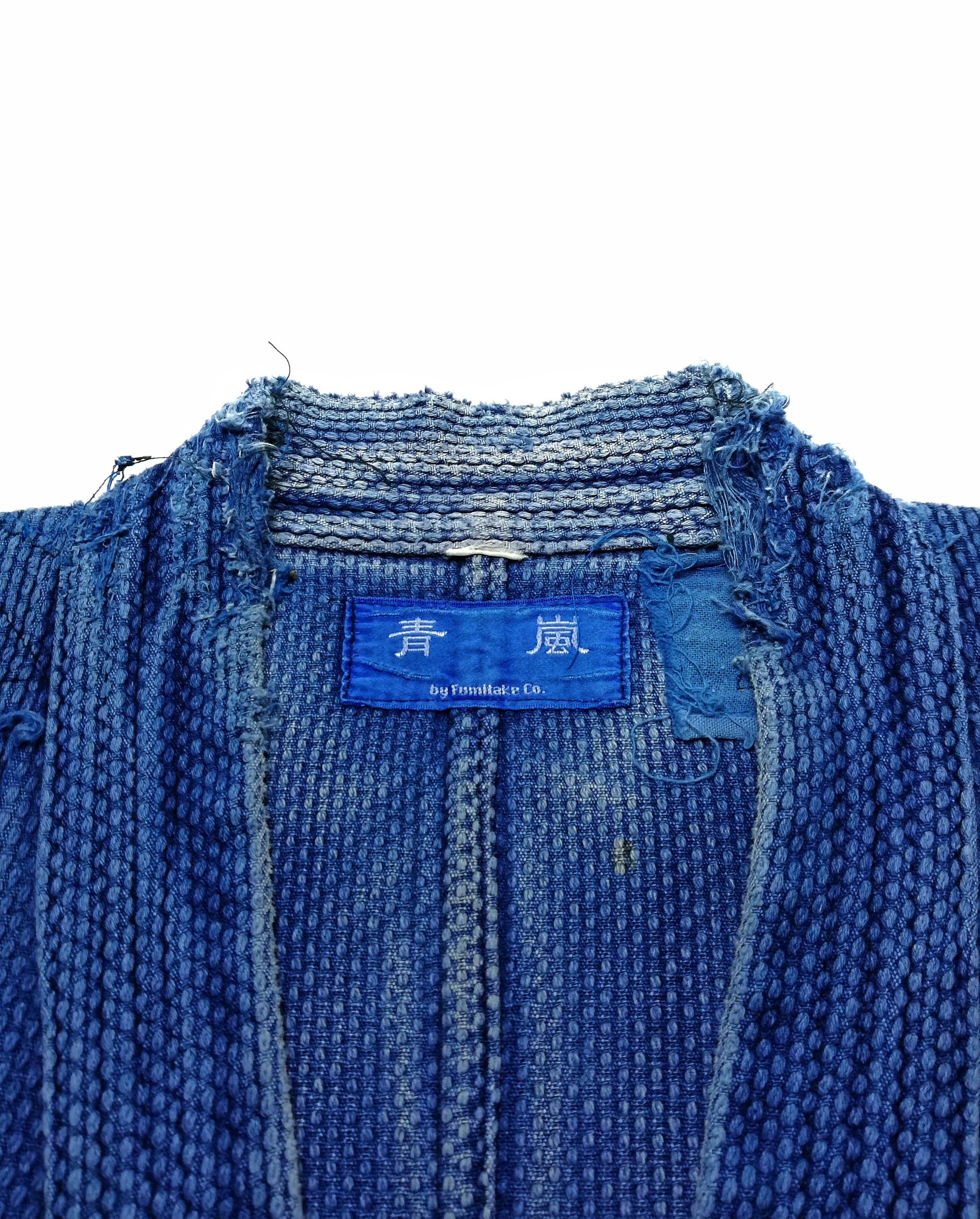 Indigo × Japanese Brand 🔥Sanjuro Kimono Indigo Dyed Woven Japan Traditional Wear🔥 Size US M / EU 48-50 / 2 - 7 Thumbnail