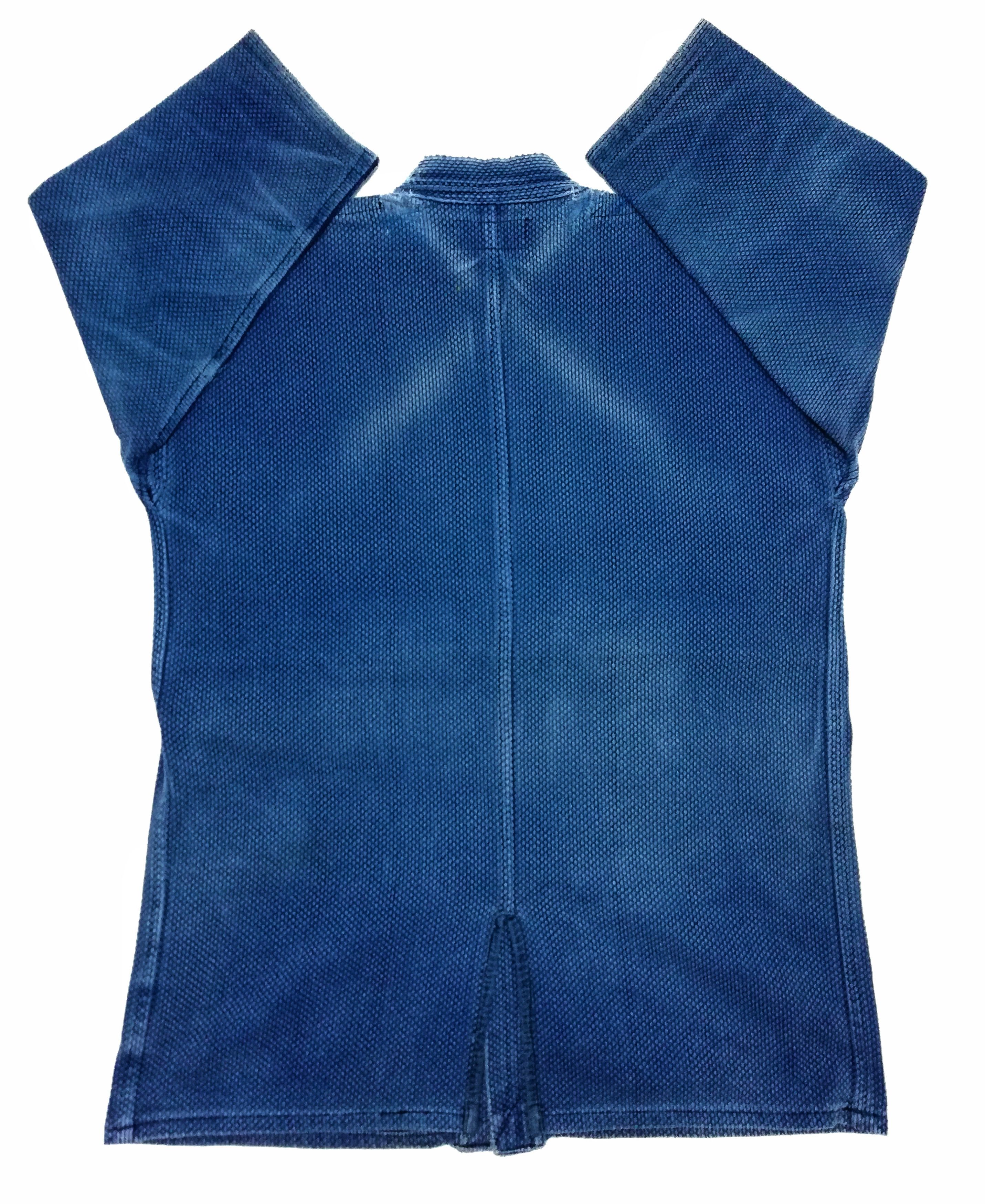 Indigo × Japanese Brand 🔥Sanjuro Kimono Indigo Dyed Woven Japan Traditional Wear🔥 Size US M / EU 48-50 / 2 - 13 Thumbnail