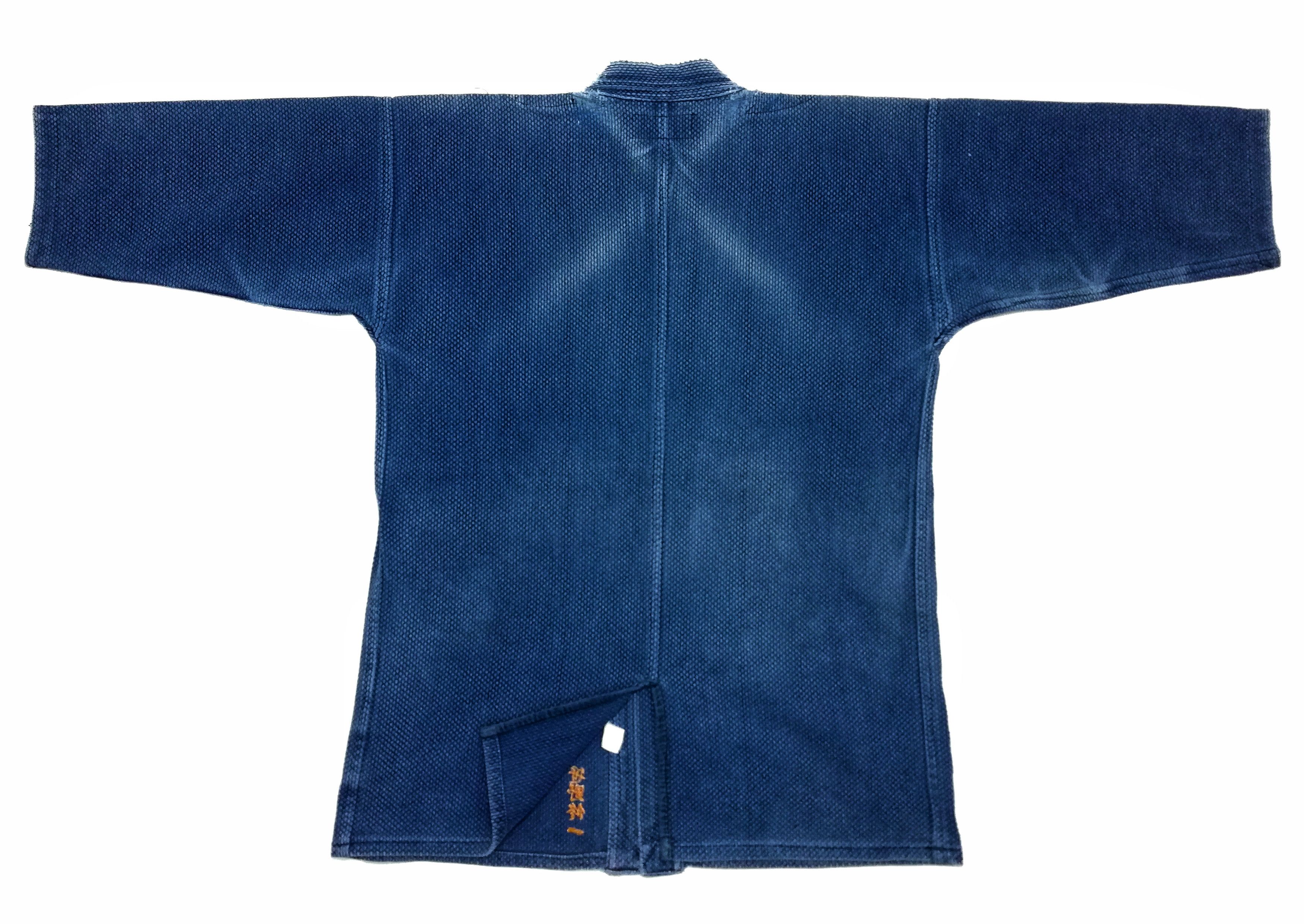Indigo × Japanese Brand 🔥Sanjuro Kimono Indigo Dyed Woven Japan Traditional Wear🔥 Size US M / EU 48-50 / 2 - 12 Thumbnail