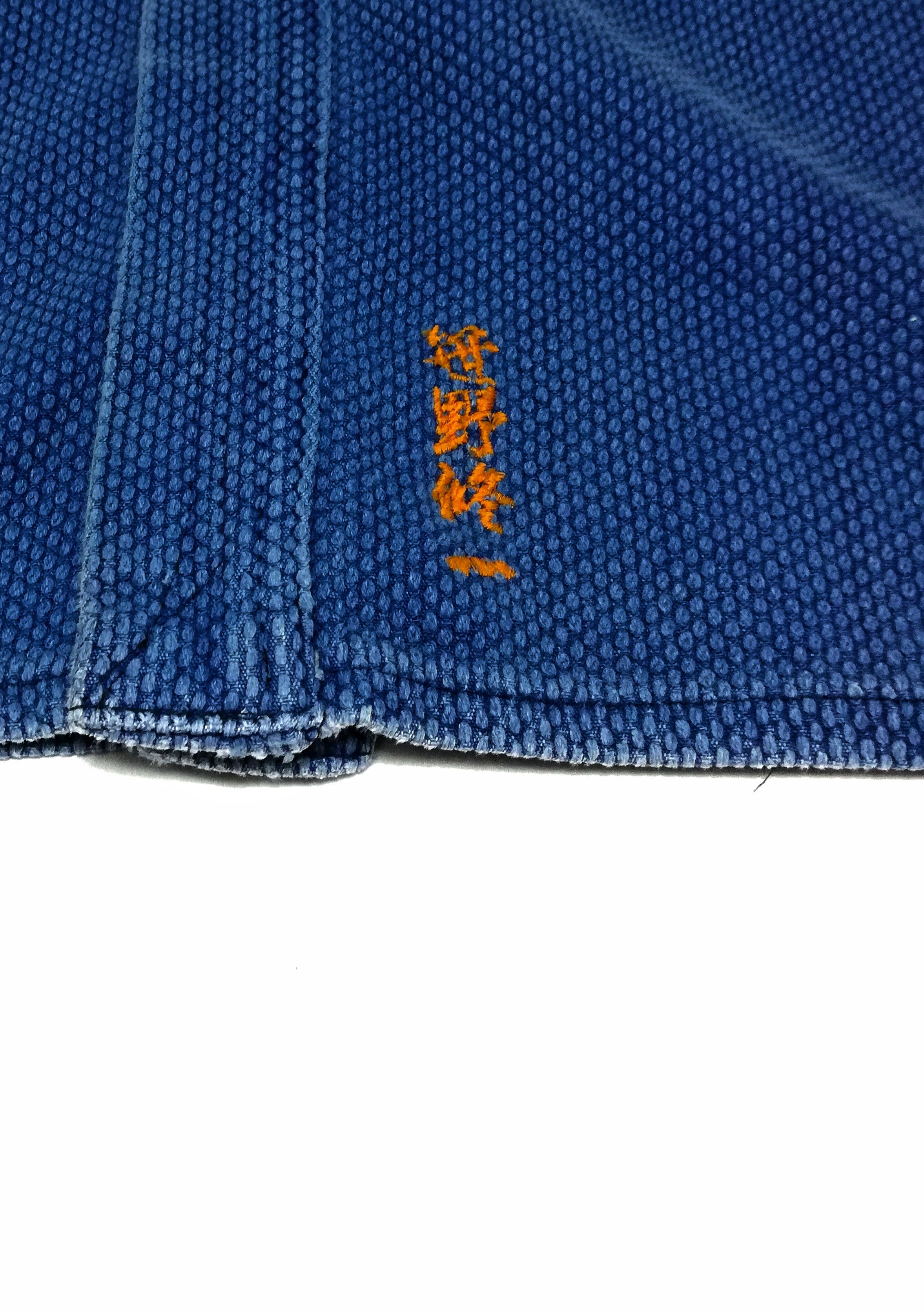 Indigo × Japanese Brand 🔥Sanjuro Kimono Indigo Dyed Woven Japan Traditional Wear🔥 Size US M / EU 48-50 / 2 - 4 Thumbnail