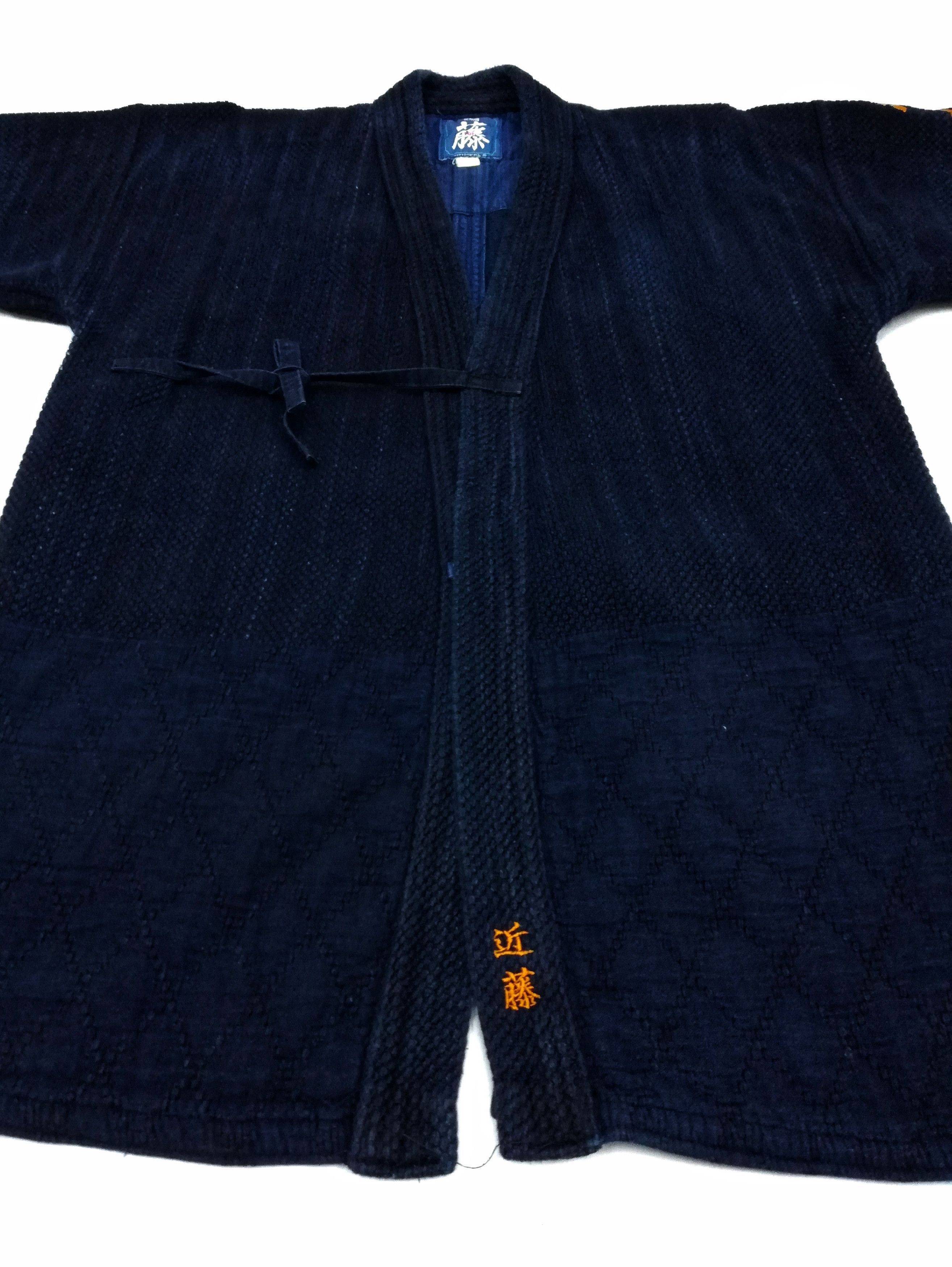 Indigo × Japanese Brand 🔥Indigo Dyed Sashiko Noragi Kimono Visvim Style Design🔥 Size US M / EU 48-50 / 2 - 8 Thumbnail