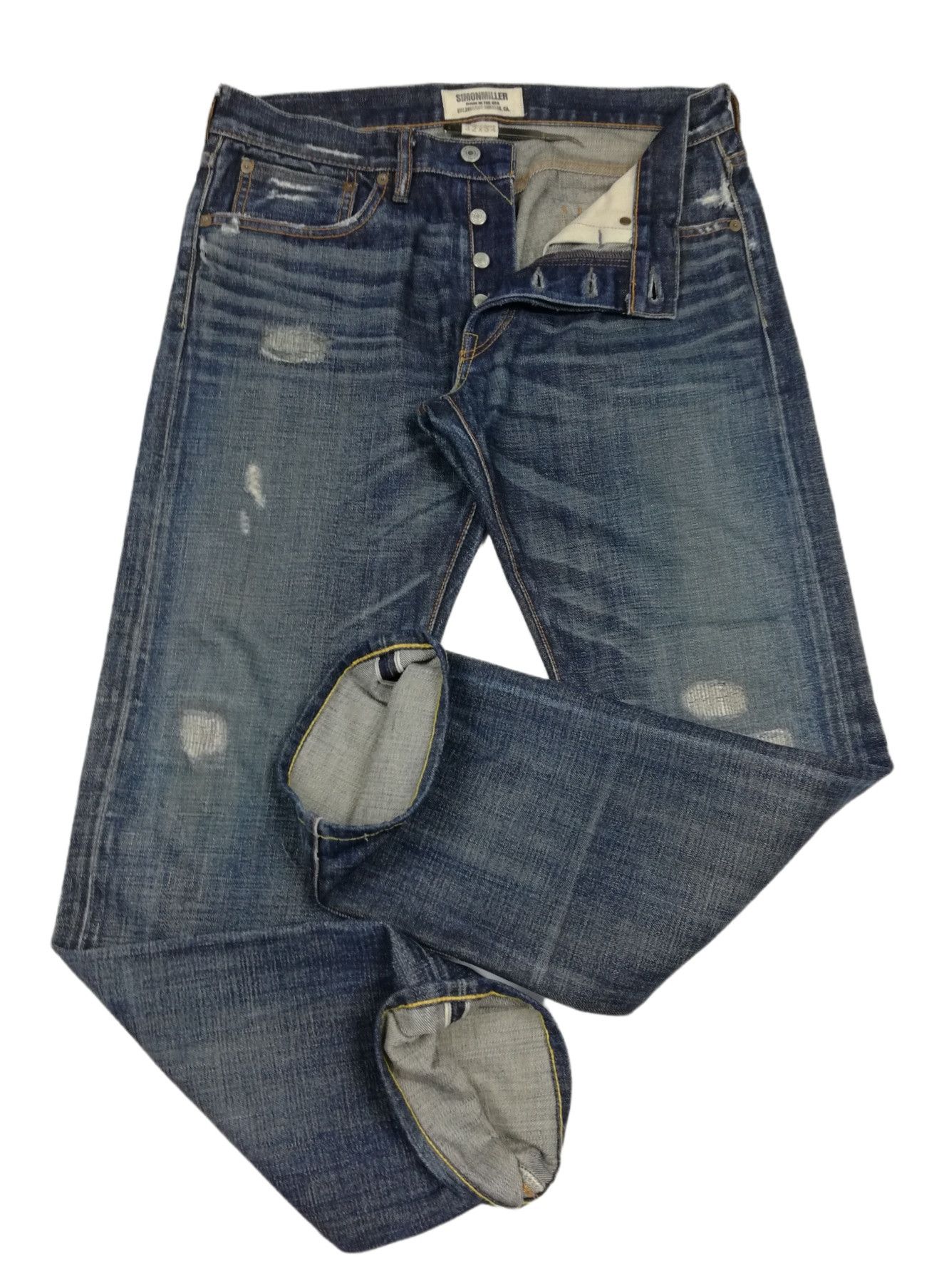 Simon Miller 🔥Simon Miller AW 2006 REPLICA-1 Distressed Denim Jeans Size US 32 / EU 48 - 10 Thumbnail