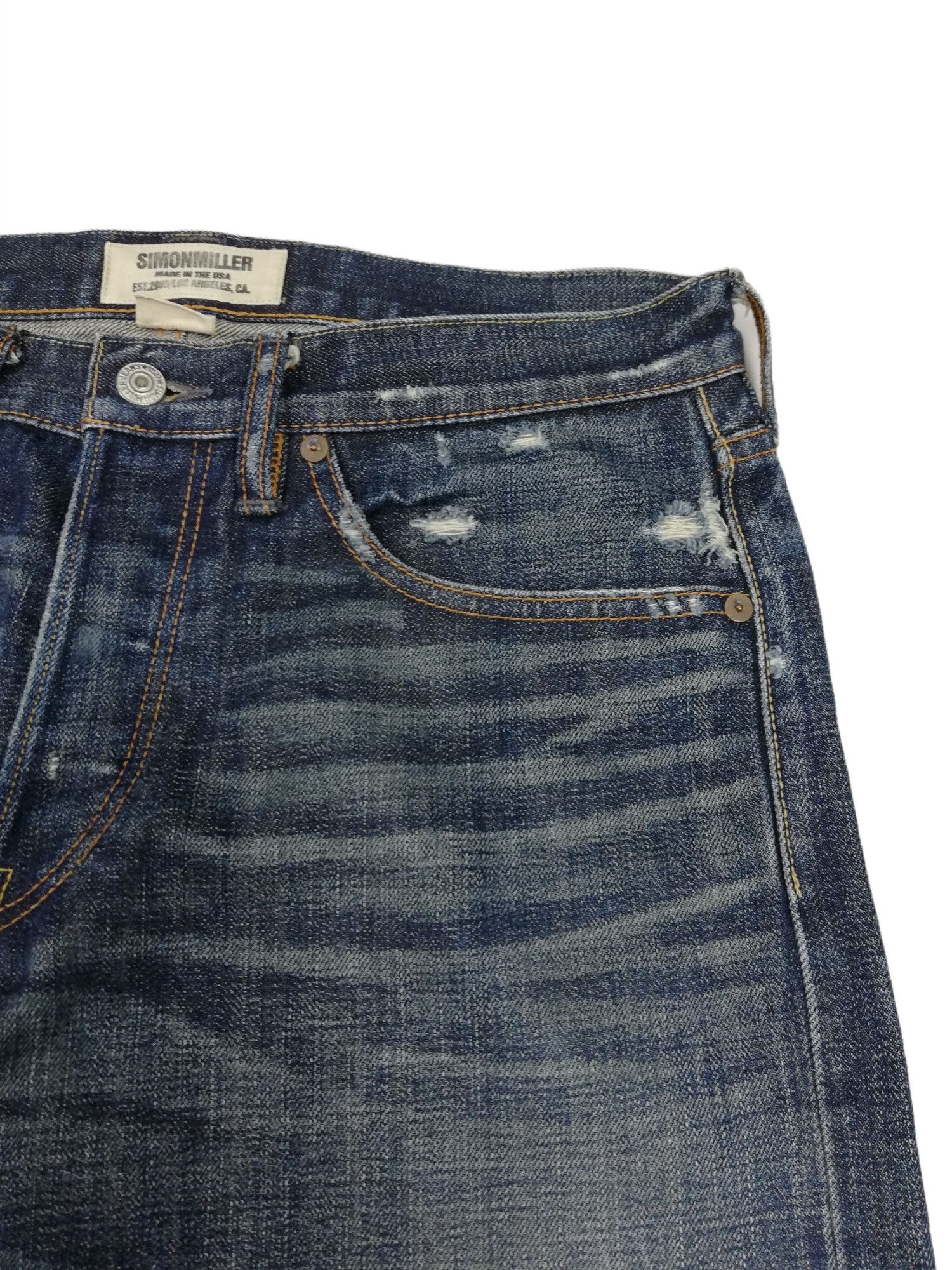 Simon Miller 🔥Simon Miller AW 2006 REPLICA-1 Distressed Denim Jeans Size US 32 / EU 48 - 9 Thumbnail