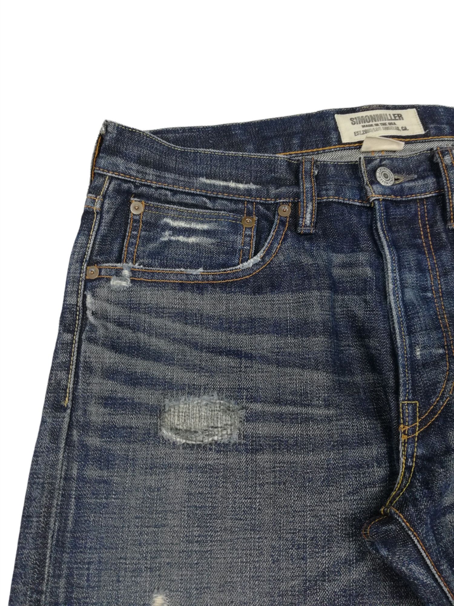 Simon Miller 🔥Simon Miller AW 2006 REPLICA-1 Distressed Denim Jeans Size US 32 / EU 48 - 8 Thumbnail
