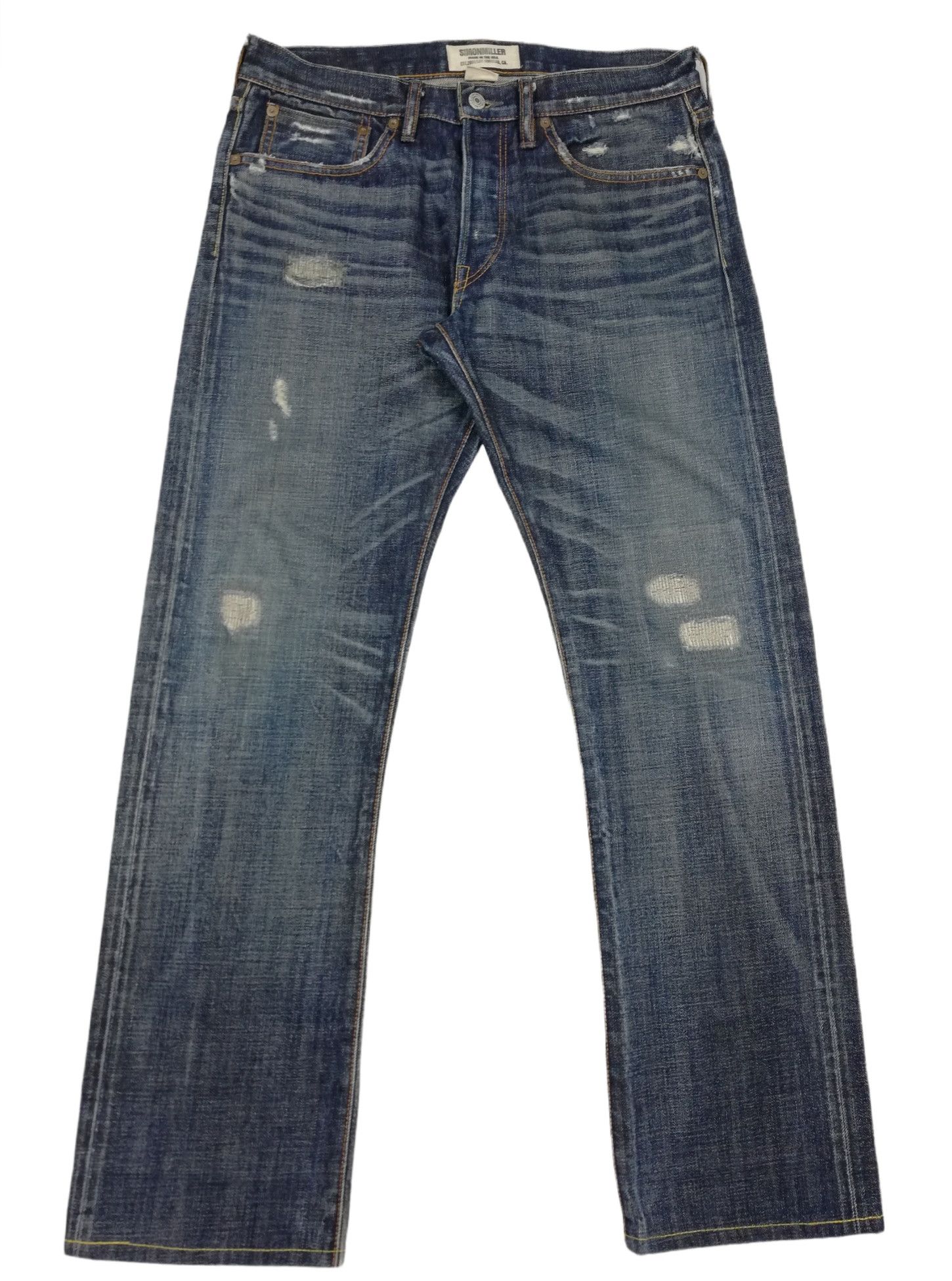 Simon Miller 🔥Simon Miller AW 2006 REPLICA-1 Distressed Denim Jeans Size US 32 / EU 48 - 2 Thumbnail