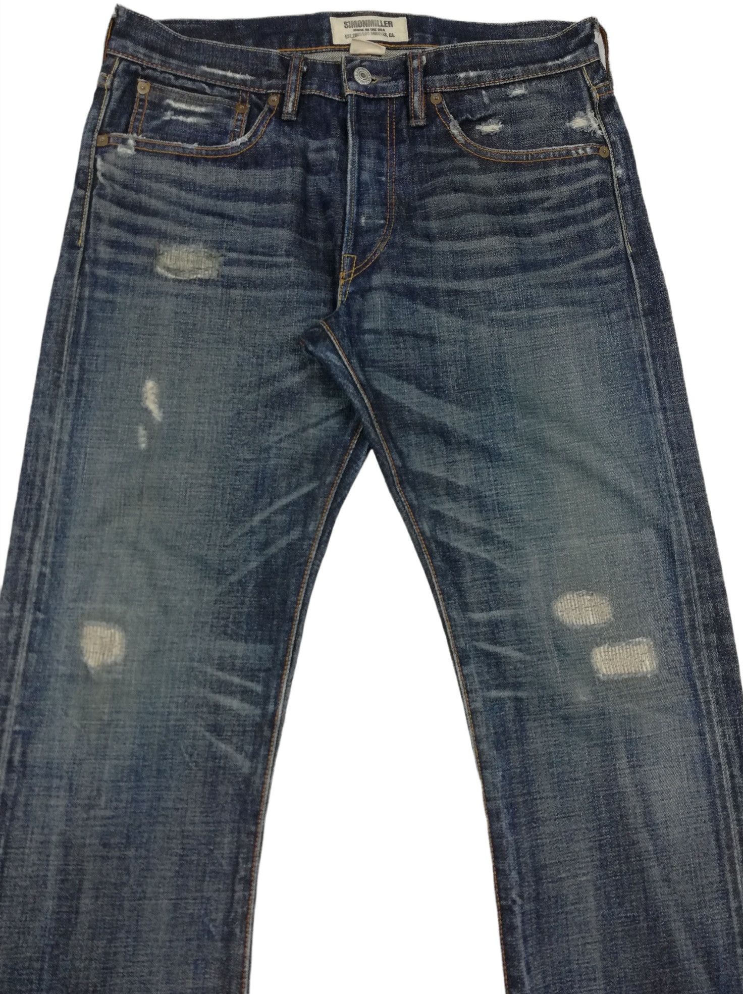 Simon Miller 🔥Simon Miller AW 2006 REPLICA-1 Distressed Denim Jeans Size US 32 / EU 48 - 5 Thumbnail
