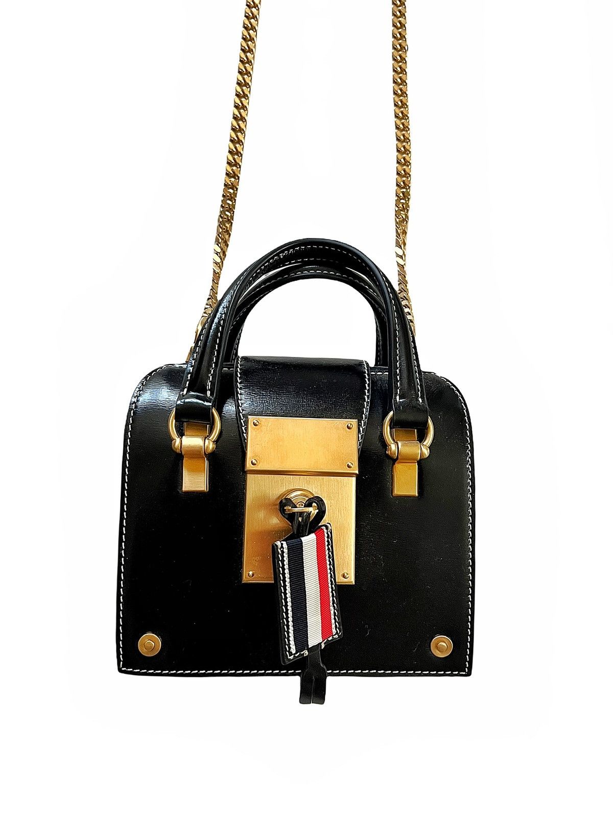 Thom Browne $5,100 Mrs. Thom Chain Crossbody Bag in Black, Men's