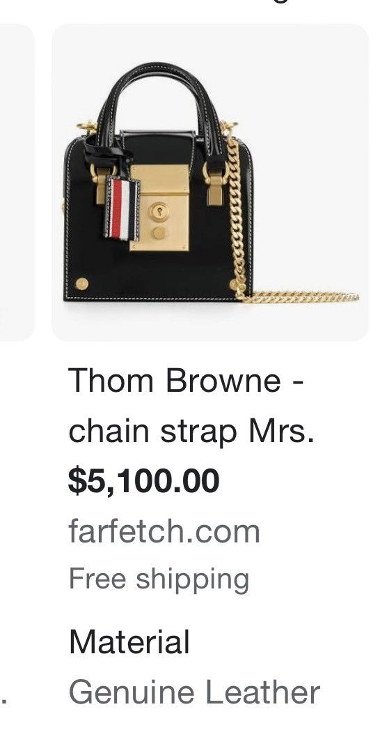 Thom Browne $5,100 Mrs. Thom Chain Crossbody Bag Size ONE SIZE - 3 Thumbnail
