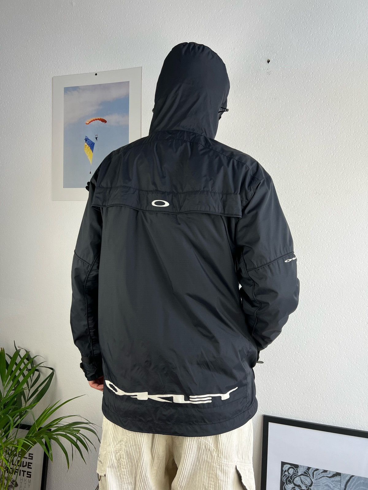 image of Archival Clothing x Oakley Archive Oakley Jacket Big Logo Gorpcore Techwear in Black (Size XL)