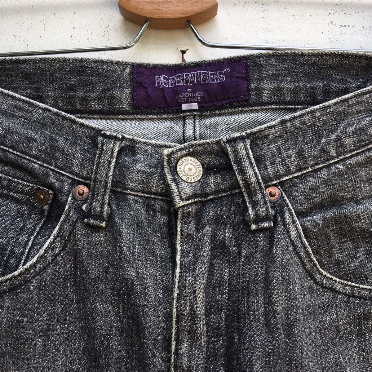 Nepenthes Rare Nepenthes Patchwork Denim Jeans Size US 27 - 11 Thumbnail