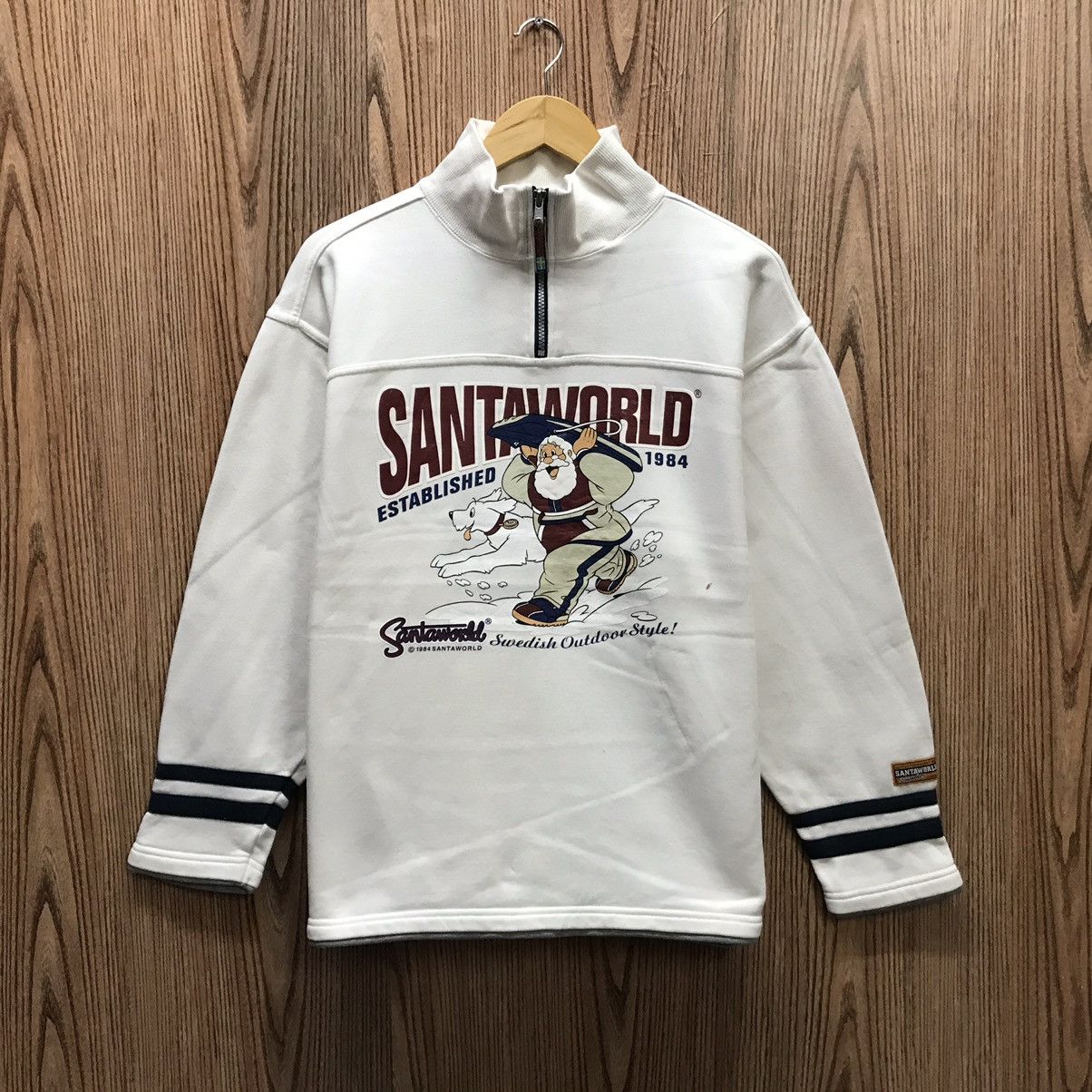 Captain Santors × Vintage Vintage SantaWorld Sweatshirt Biglogo Swedish Outdoor Style Size US M / EU 48-50 / 2 - 1 Thumbnail