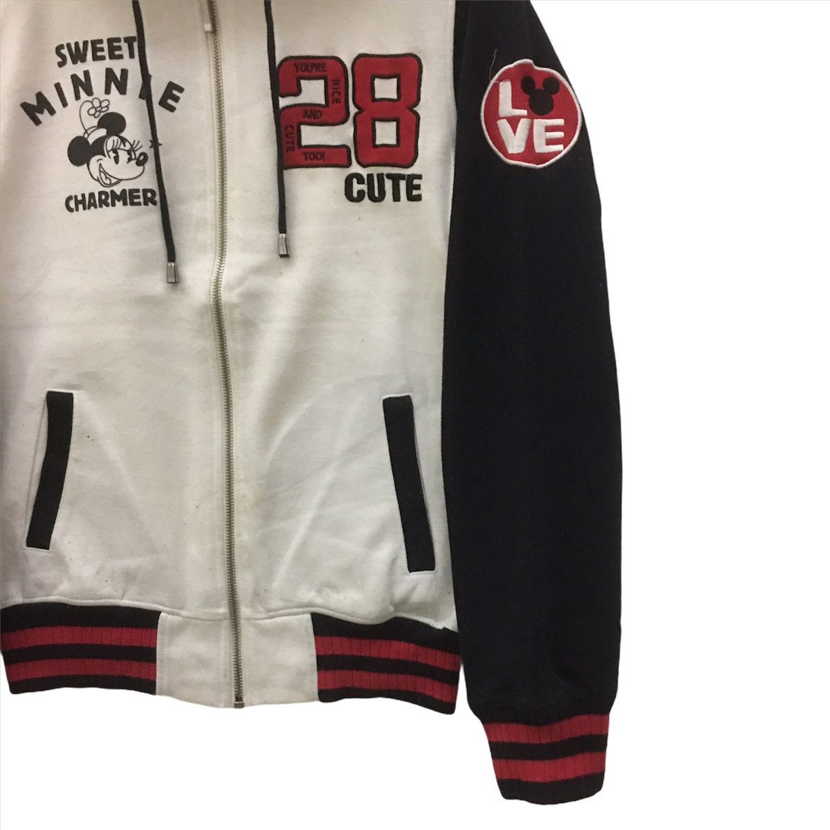 Disney × Mickey Mouse Vintage Minnie Mouse Hoodie Sweatshirt Jacket Varsity Size US XS / EU 42 / 0 - 4 Thumbnail