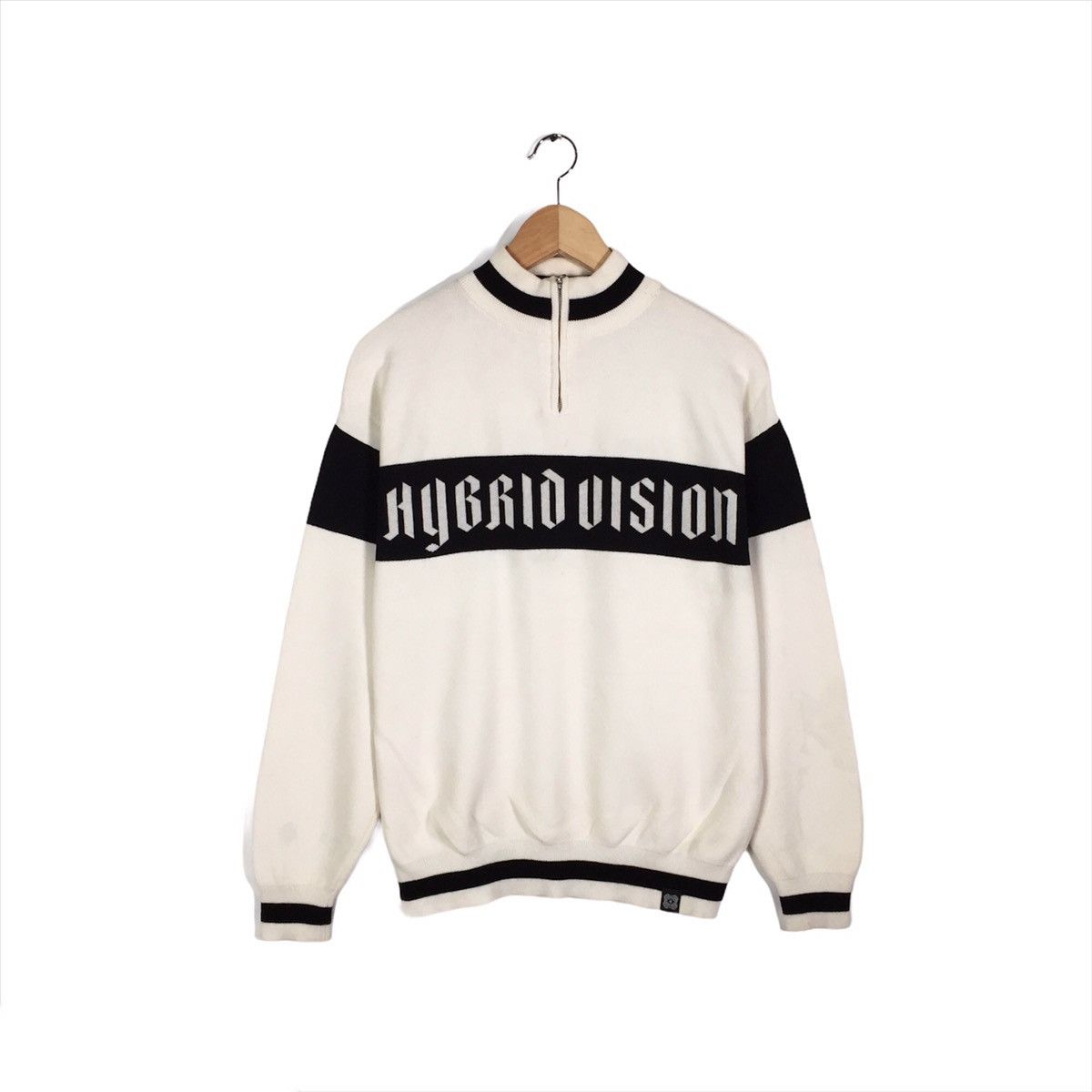 Japanese Brand × Vintage Vintage Hybrid Vision HalfZip Sweatshirt Knit Size US S / EU 44-46 / 1 - 1 Thumbnail