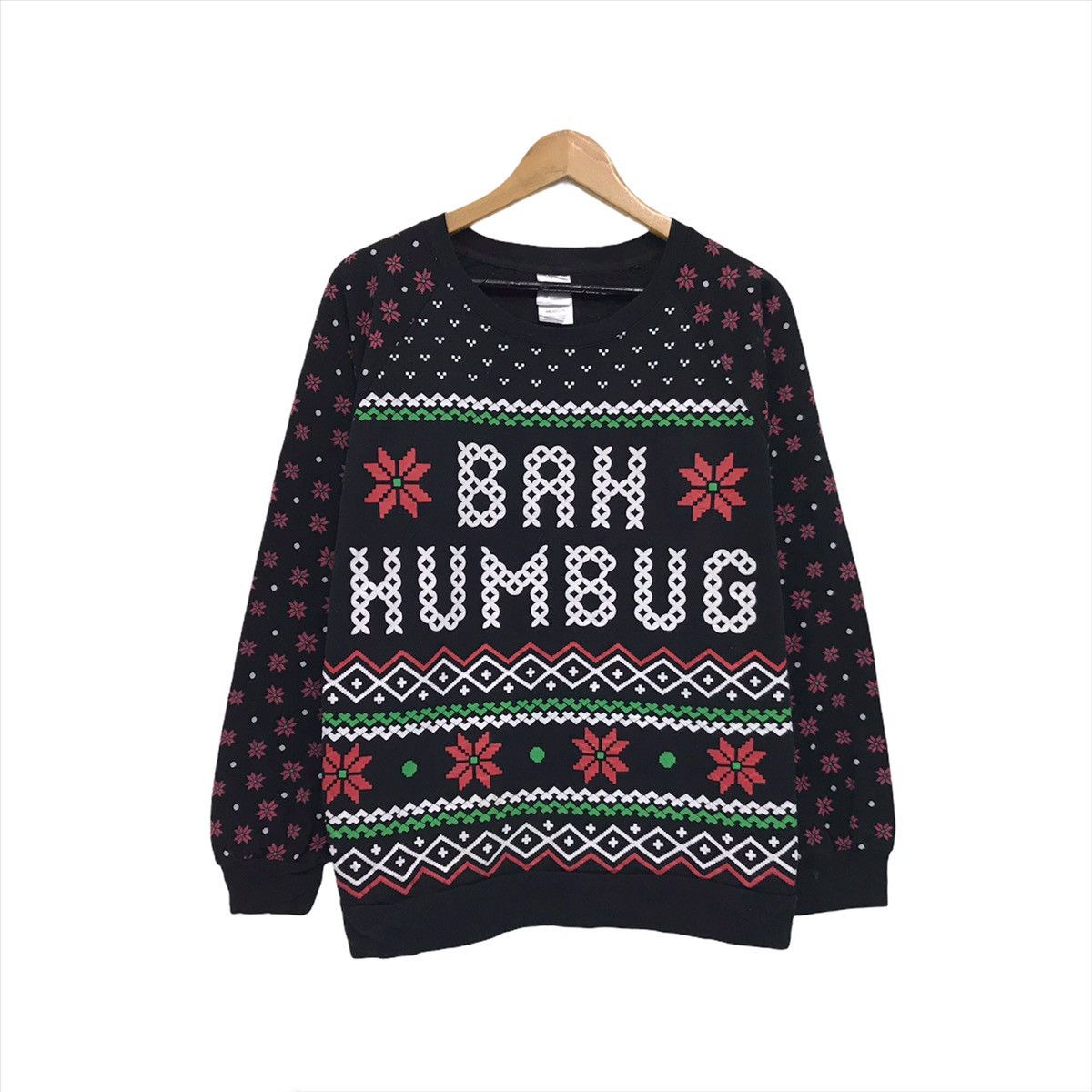Vintage Vintage Bah Humbug Sweatshirt Big Logo Art Flowers Size US L / EU 52-54 / 3 - 1 Thumbnail