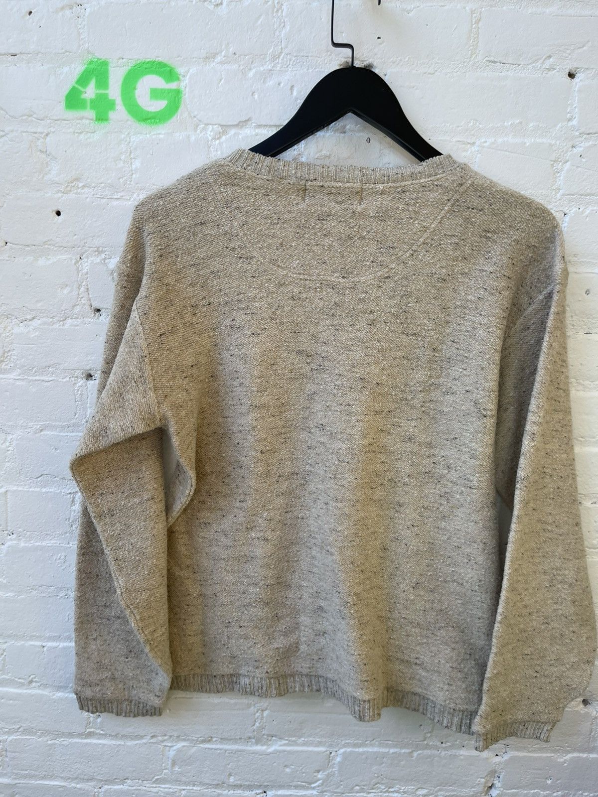Vintage 90s BITCH SKATEBOARD BRAND TAN beige Sweater Cozy Size US L / EU 52-54 / 3 - 7 Thumbnail