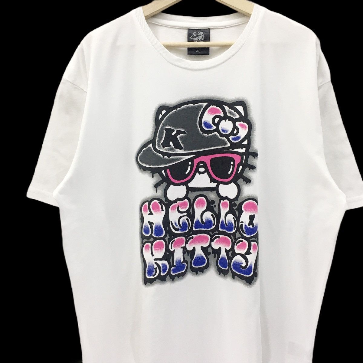 Cartoon Network × Japanese Brand Rare Hello Kitty Hip Hop Print Design Tee Size US XL / EU 56 / 4 - 2 Thumbnail