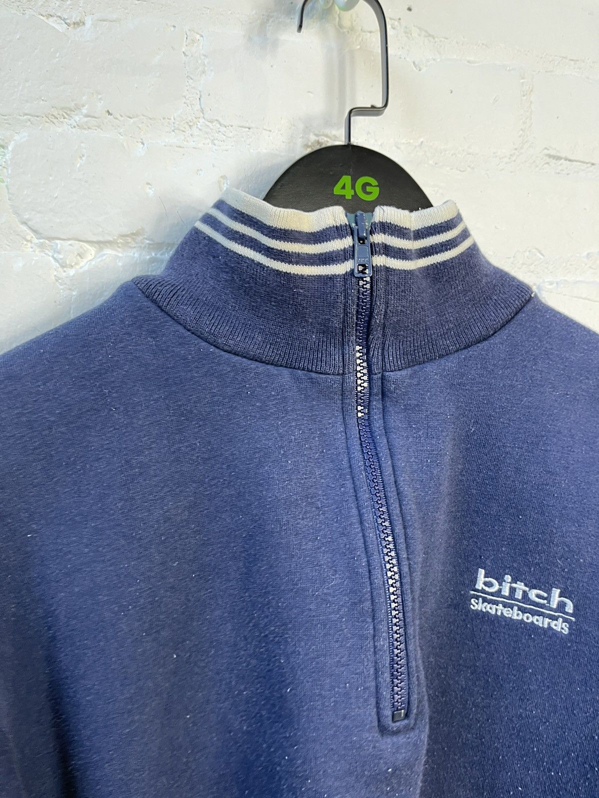 Vintage 90s BITCH SKATEBOARDS BRAND Zip Sweater 3/4 Size US L / EU 52-54 / 3 - 4 Thumbnail