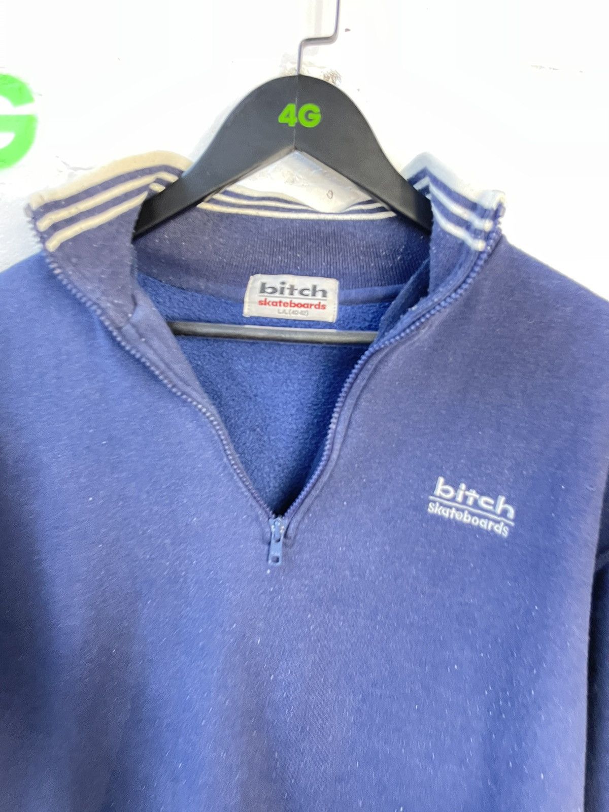 Vintage 90s BITCH SKATEBOARDS BRAND Zip Sweater 3/4 Size US L / EU 52-54 / 3 - 2 Thumbnail