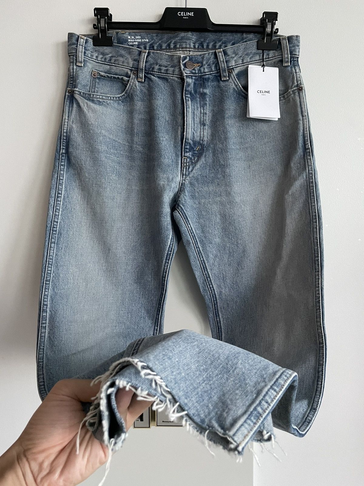 Celine × Hedi Slimane Brand New Super Runway Celine Hedi Slimane SL003 Denim Size US 32 / EU 48 - 17 Thumbnail
