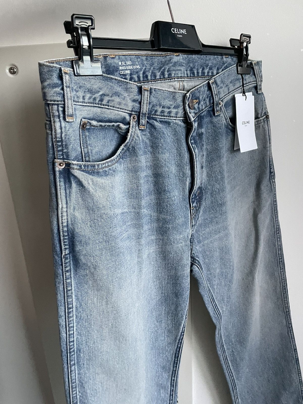 Celine × Hedi Slimane Brand New Super Runway Celine Hedi Slimane SL003 Denim Size US 32 / EU 48 - 19 Thumbnail