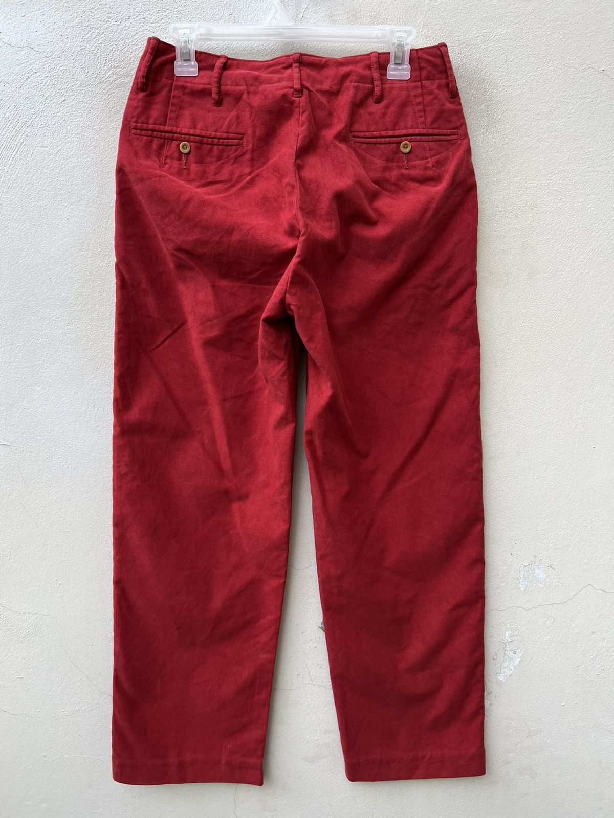 45rpm Vintage 45rpm Japan Red Suede Cotton Baggy Trouser Pant Size US 29 - 11 Thumbnail