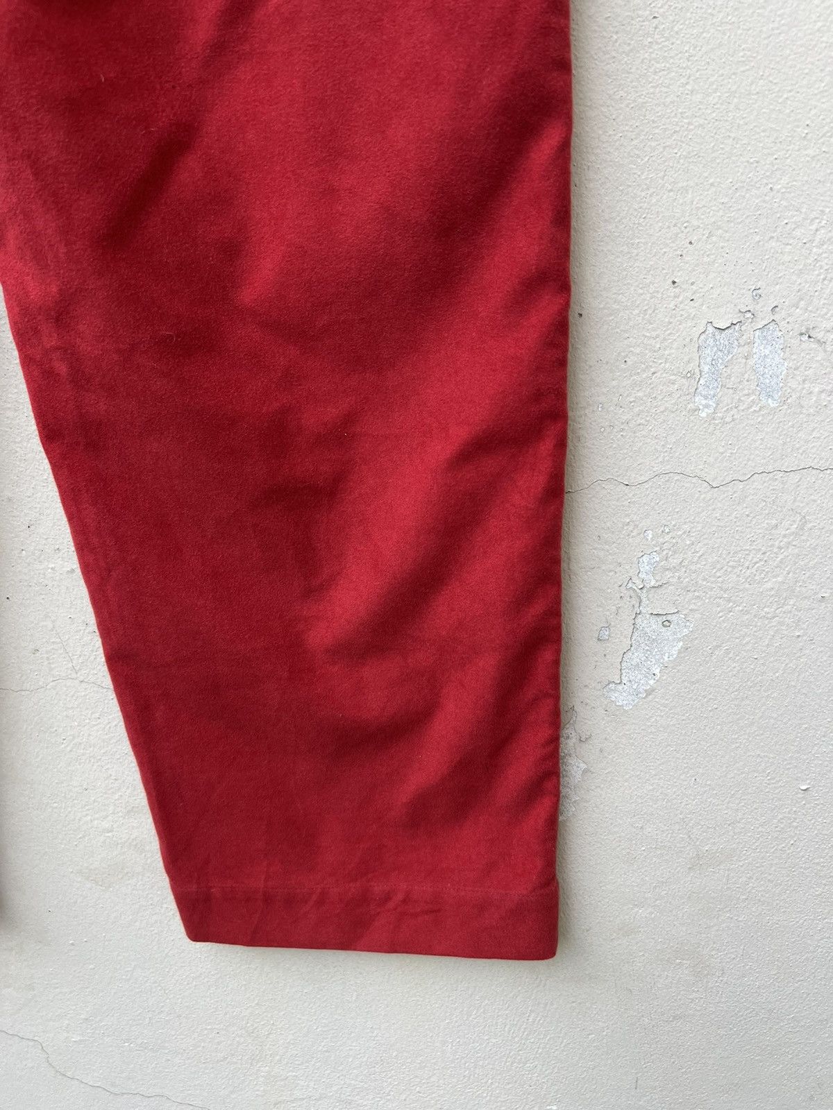 45rpm Vintage 45rpm Japan Red Suede Cotton Baggy Trouser Pant Size US 29 - 15 Thumbnail