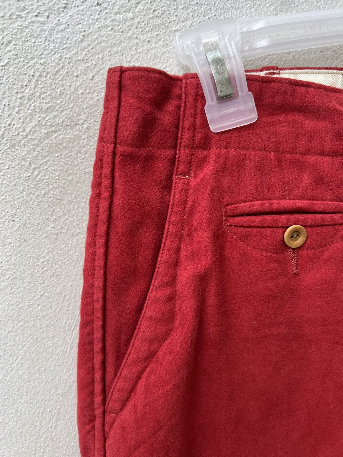 45rpm Vintage 45rpm Japan Red Suede Cotton Baggy Trouser Pant Size US 29 - 4 Thumbnail