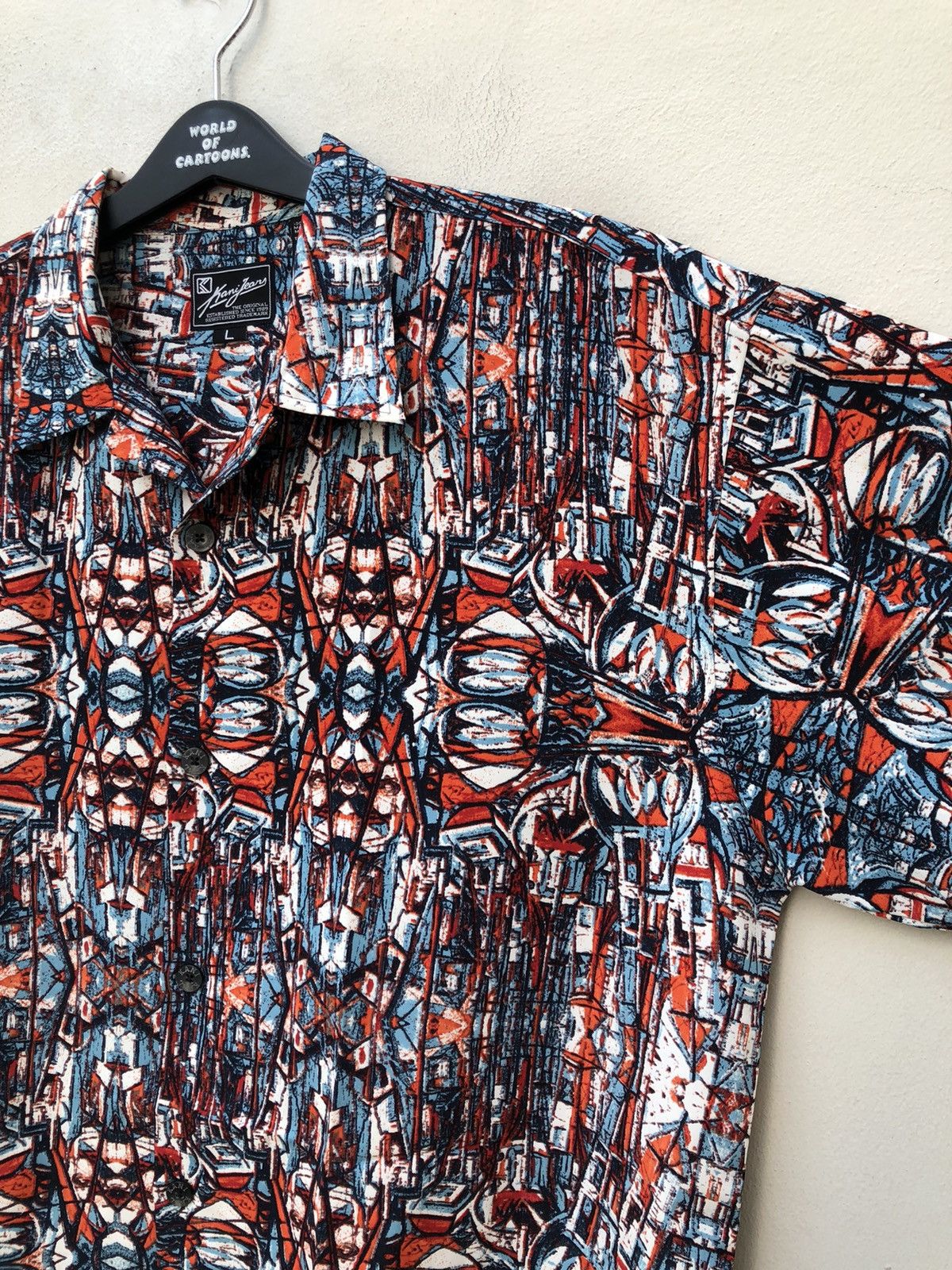 Karl Kani Vintage Karl Kani Loop Collar Abstract Hawaiian Shirt Size US L / EU 52-54 / 3 - 10 Thumbnail