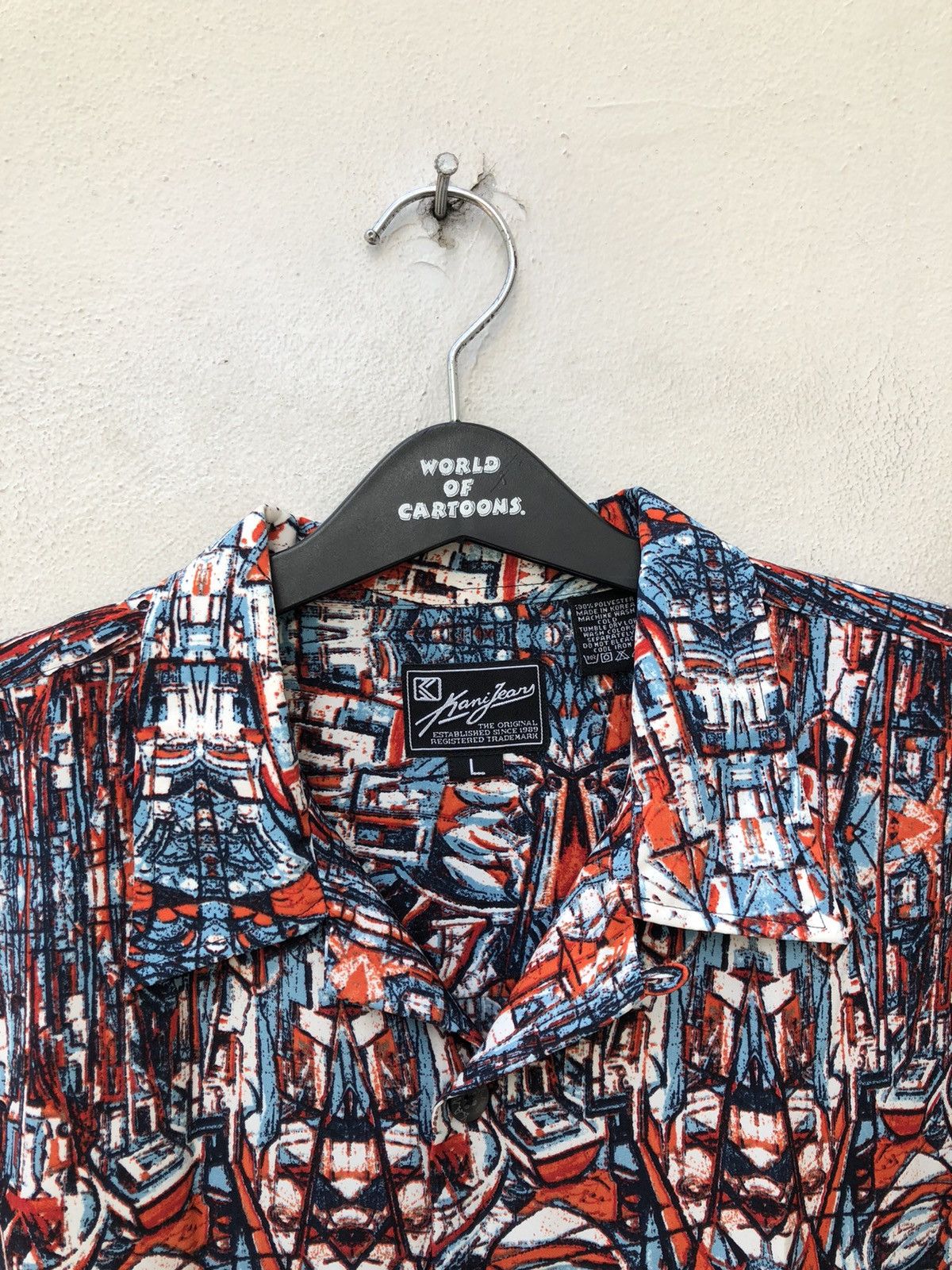 Karl Kani Vintage Karl Kani Loop Collar Abstract Hawaiian Shirt Size US L / EU 52-54 / 3 - 8 Thumbnail