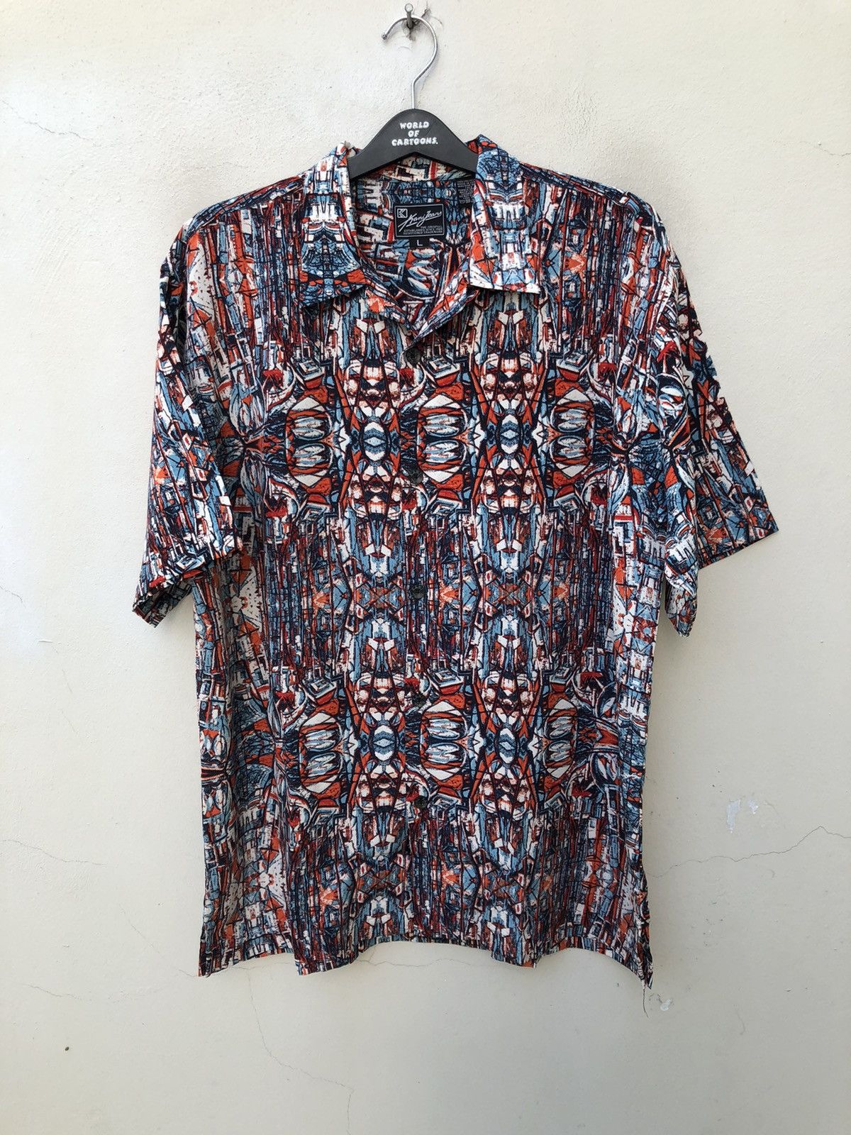 Karl Kani Vintage Karl Kani Loop Collar Abstract Hawaiian Shirt Size US L / EU 52-54 / 3 - 7 Thumbnail