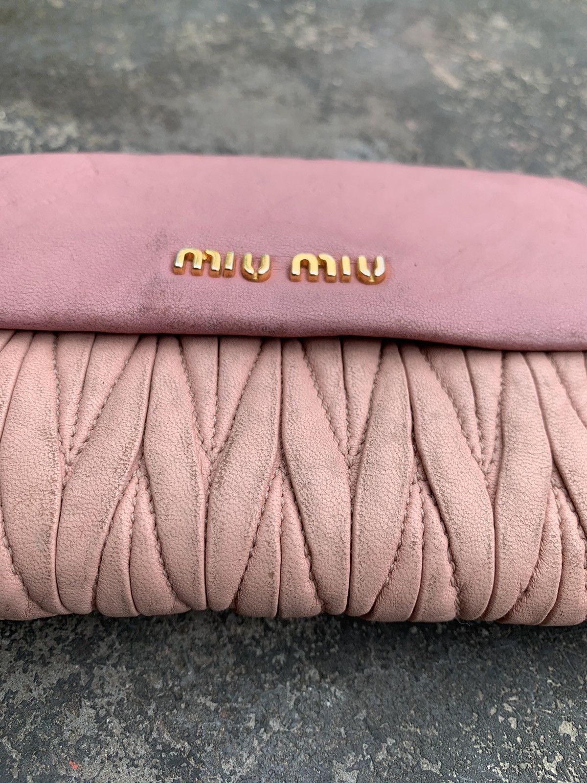 Miu Miu Miu Miu Wallet Matelasse Pink Size ONE SIZE - 2 Thumbnail