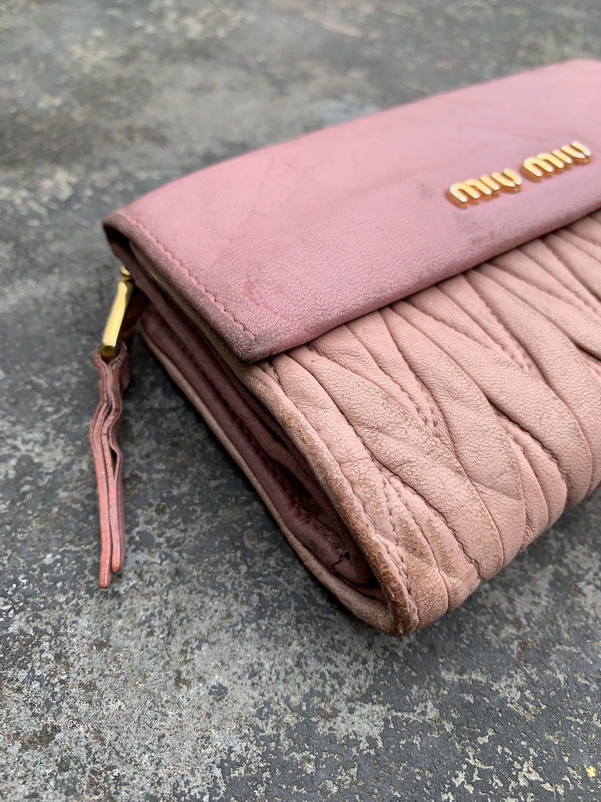 Miu Miu Miu Miu Wallet Matelasse Pink Size ONE SIZE - 4 Thumbnail